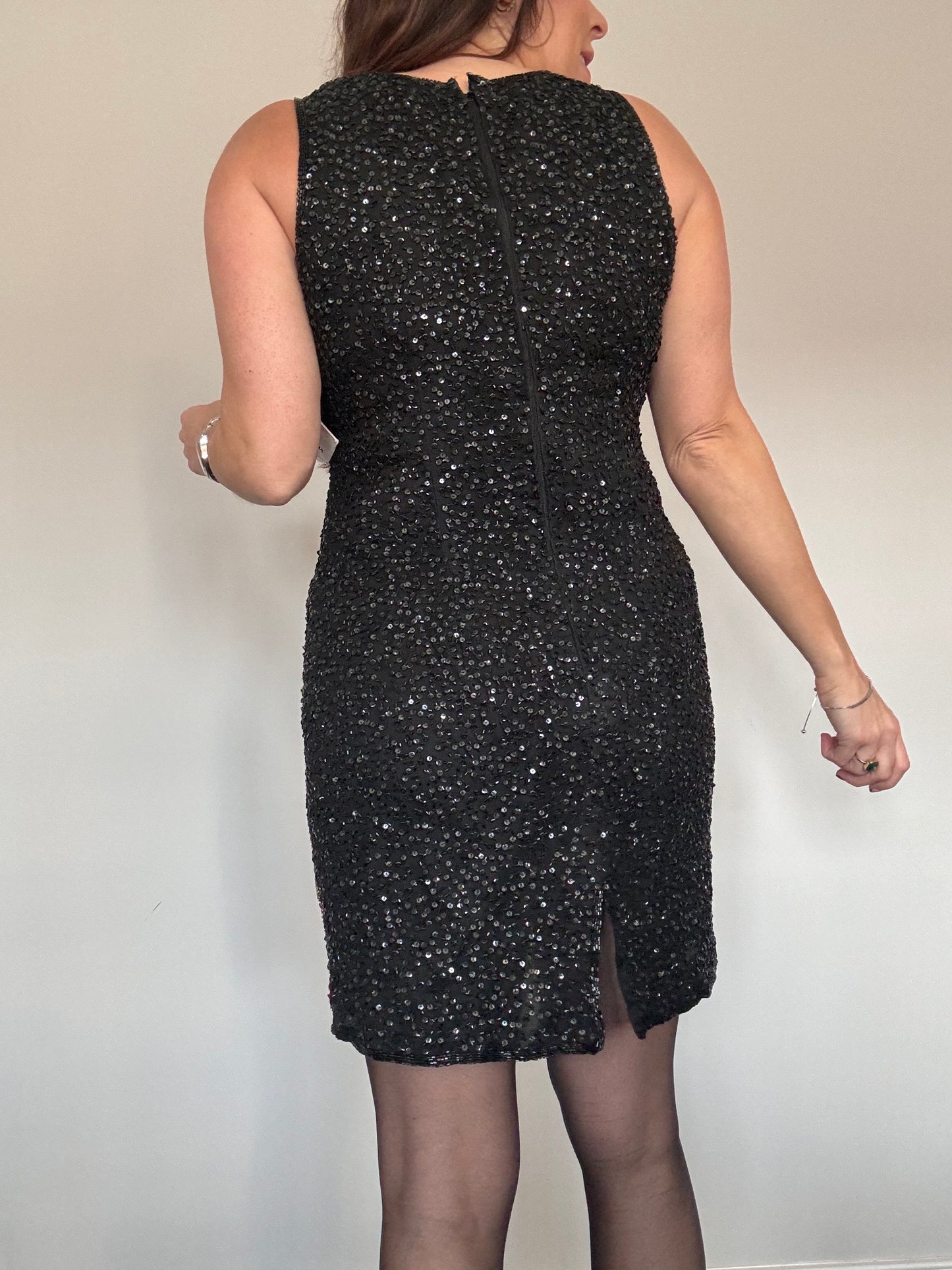 Laurence Kazar Sequin Christmas Cracker Party Mini Dress – Rare Collectors Item BNWT