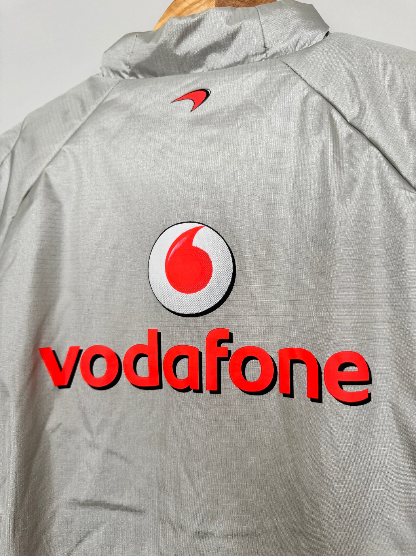 Official McLaren Vodafone Mercedes Silver women’s puffer jacket