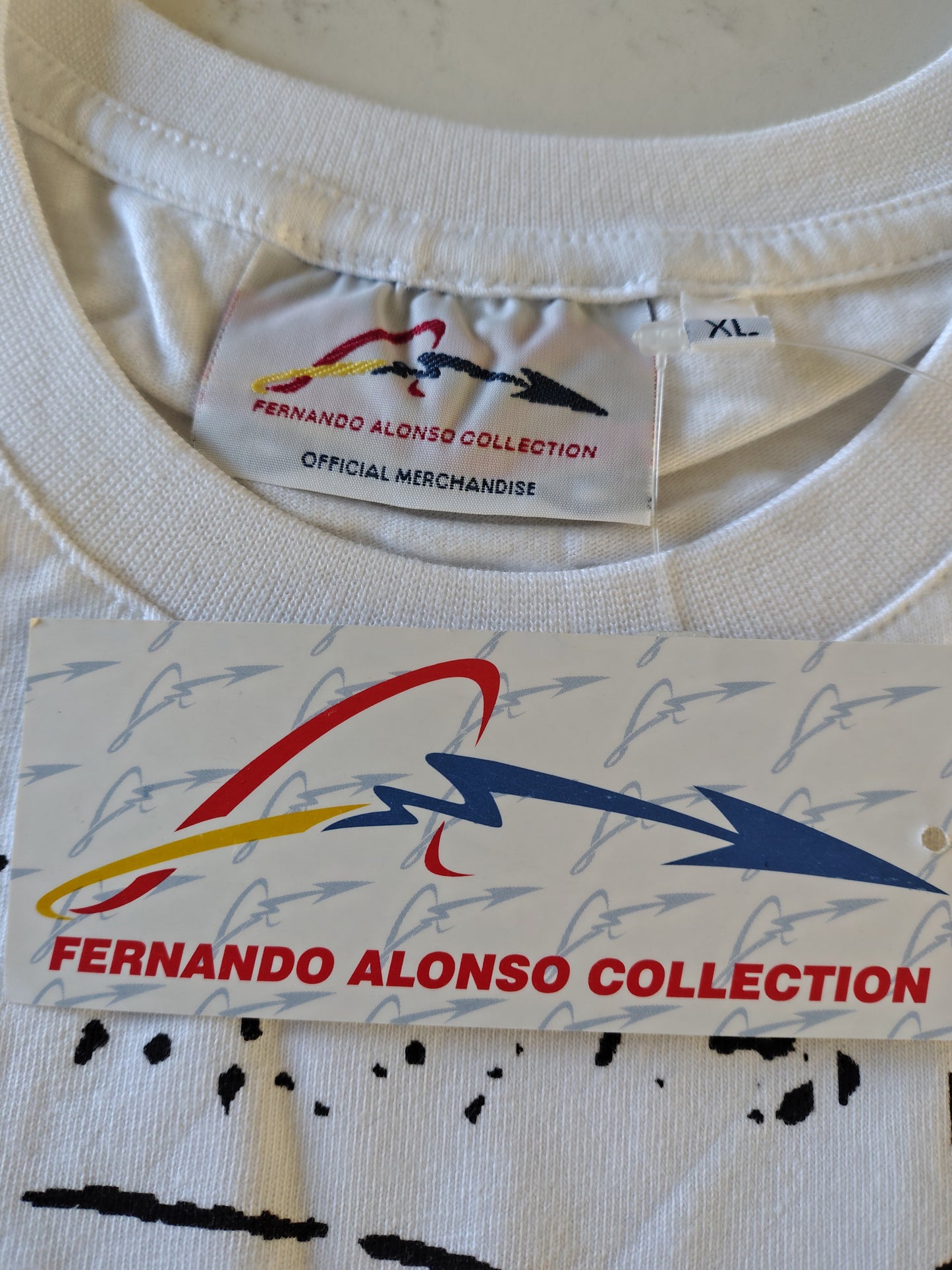 Official Fernando Alonso Renault t-shirt white circa 2005/06 F1 formula one BNWT XL unisex