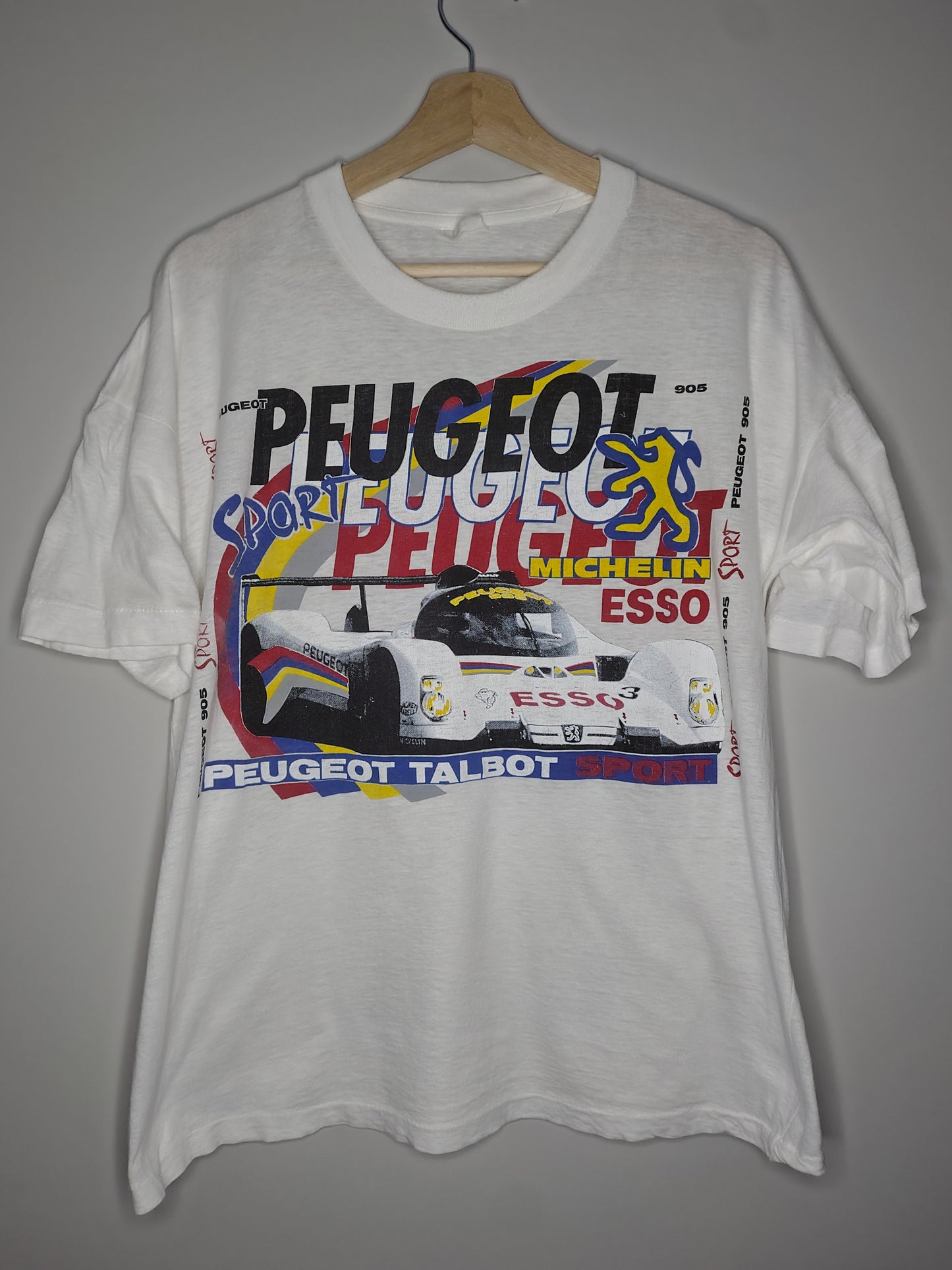 1990s Peugeot Talbot Sport 905 24 hours Le Mans single stitch t-shirt vintage