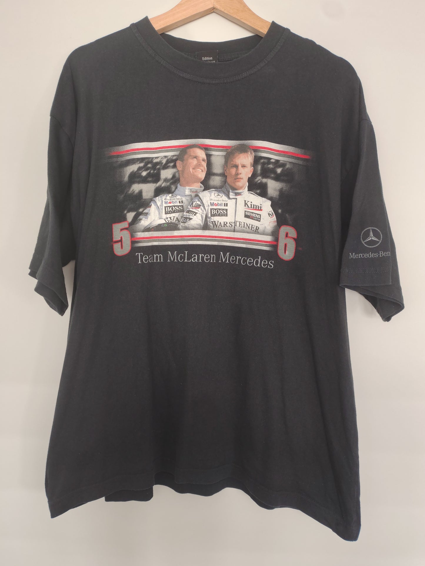Vintage 2003 McLaren Mercedes-Benz t-shirt Raikkonen Coulthard F1 Grand Prix formula one