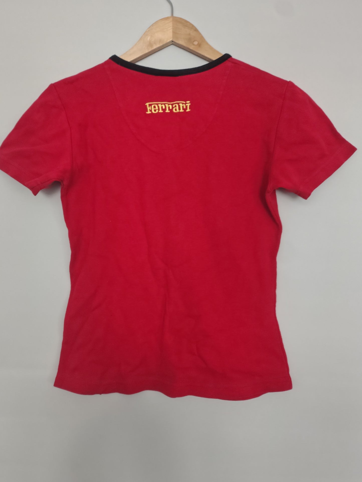 Official Ferrari red ladies t-shirt crop top baby tee