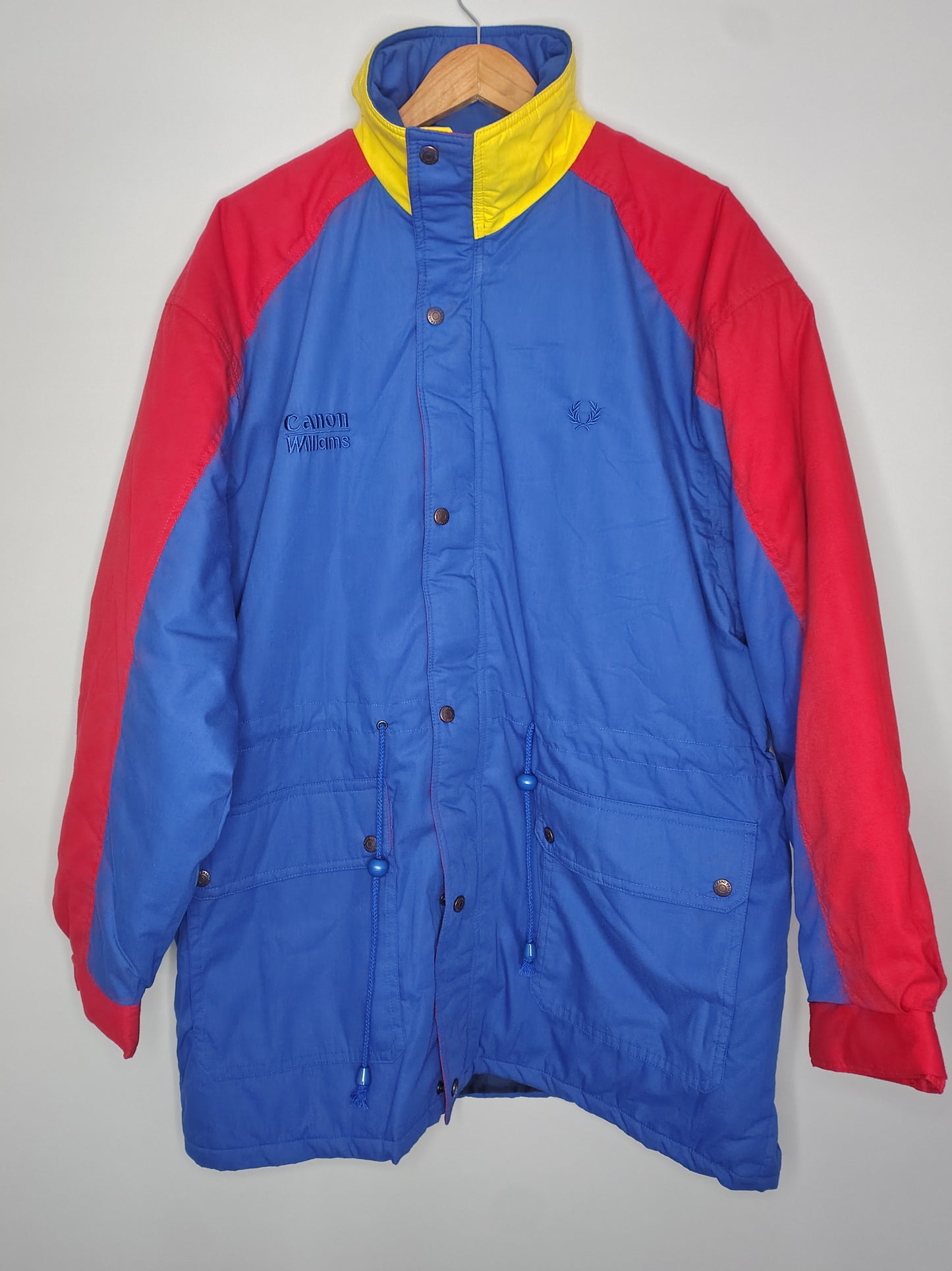 1992 Canon Williams Fred Perry Jacket Mansell Prost pit track grid Grand Prix F1 FW14B Deadstock made in England with tags