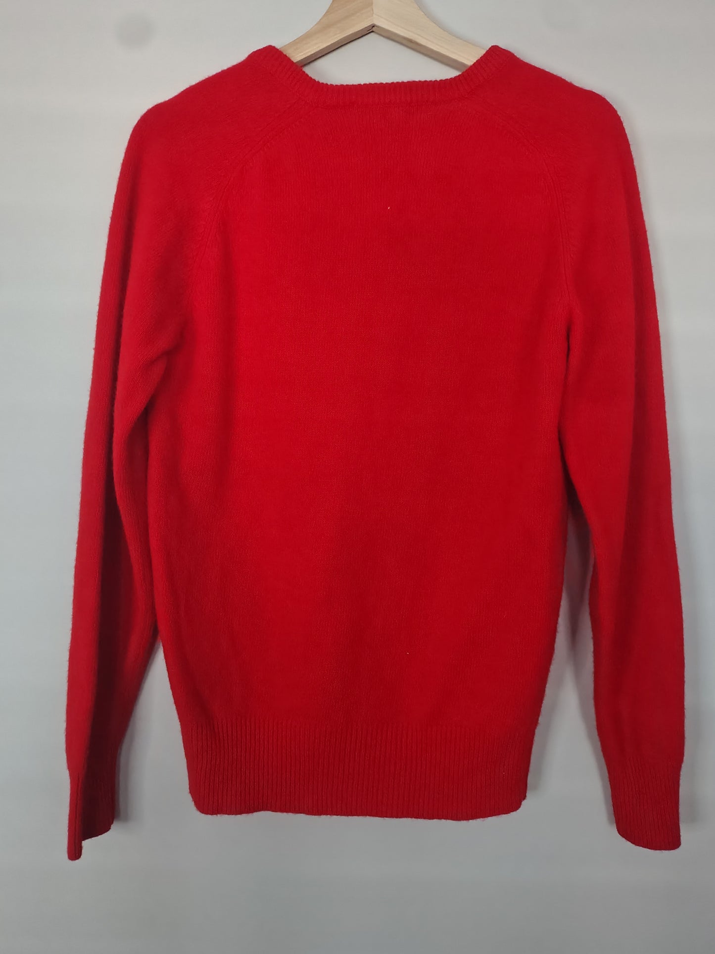 Marlboro red v-neck wool sweater