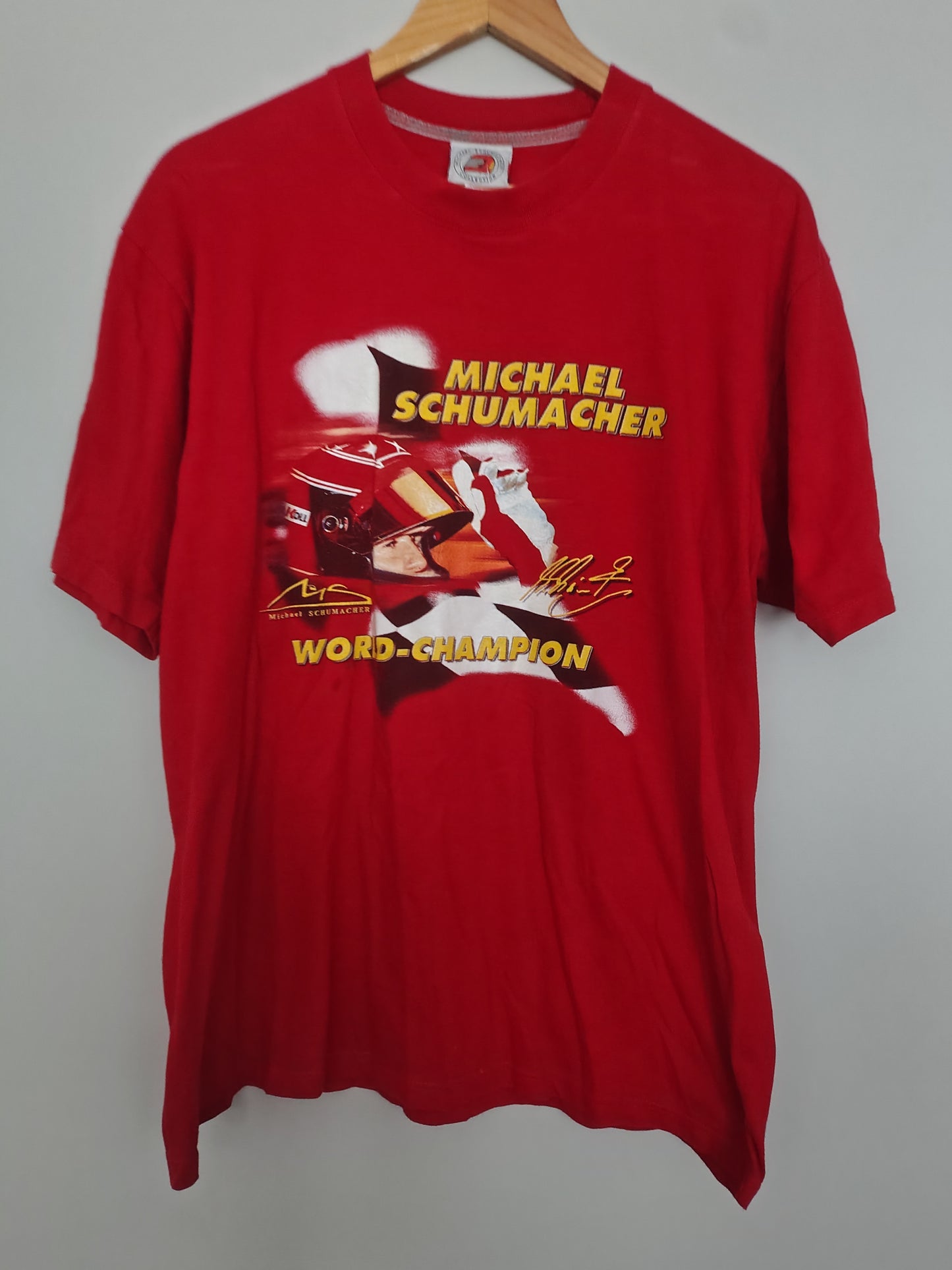 Official Michael Schumacher world champion t-shirt red large Ferrari F1 formula one grand Prix