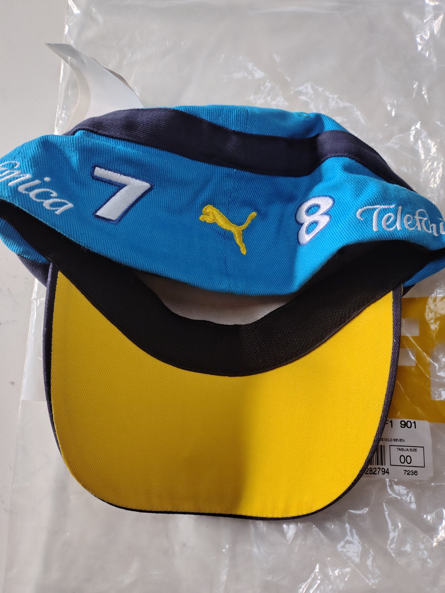 Official Puma Renault F1 Cap Hat Fernando Alonso Jarno Trulli Mild Seven Grand Prix circa 2004 Rare