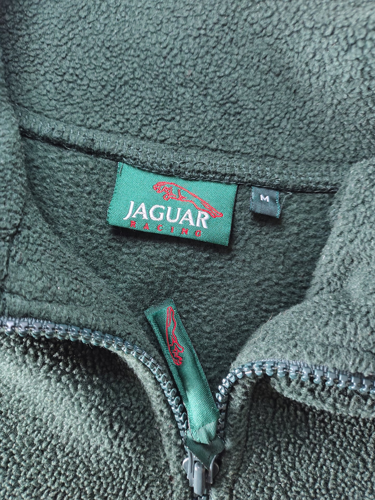 Official Jaguar racing team ladies cropped green fleece