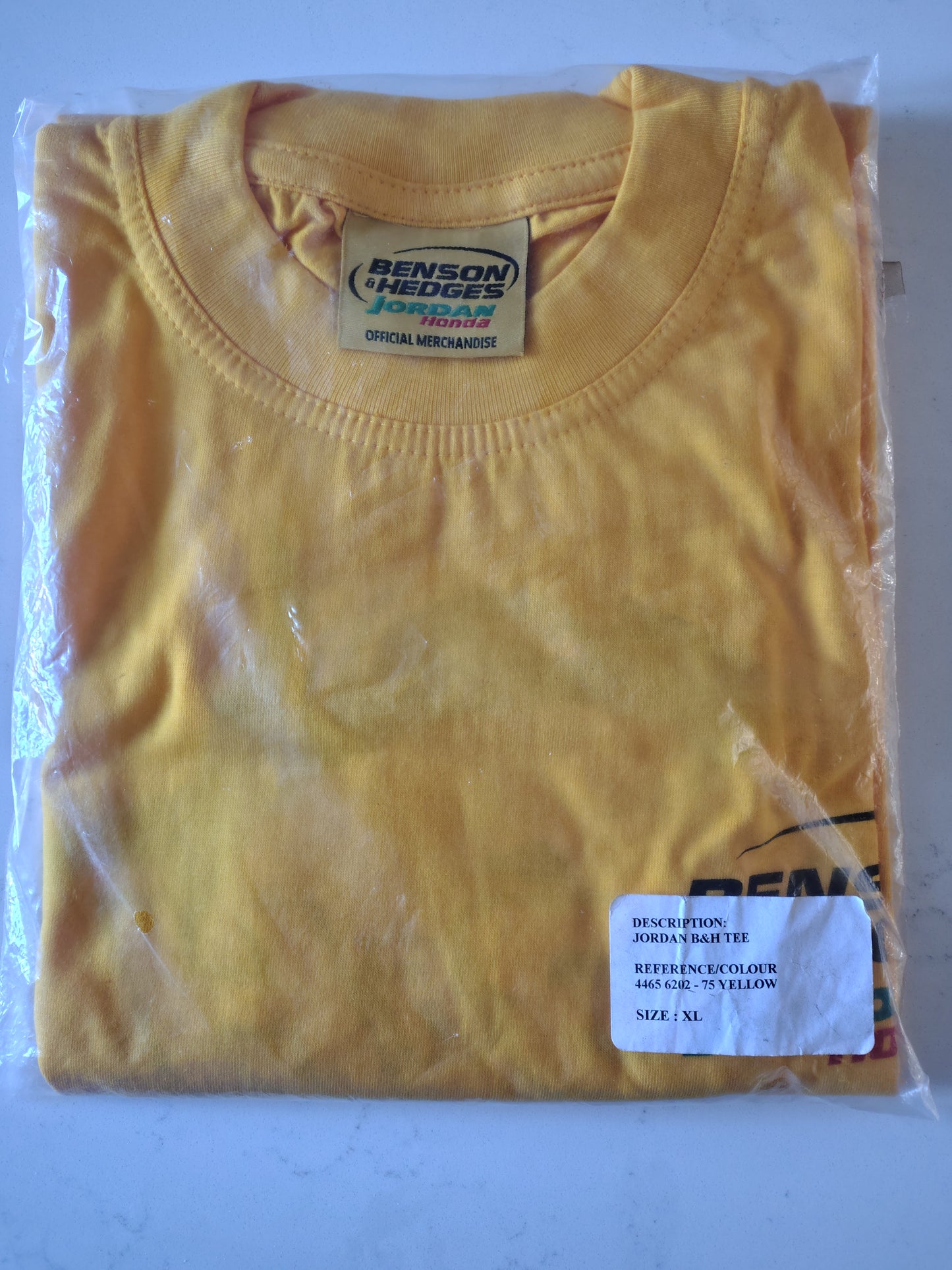 2001 official Jordan Honda t-shirt EJ11 Benson & Hedges B&H grand prix formula one F1