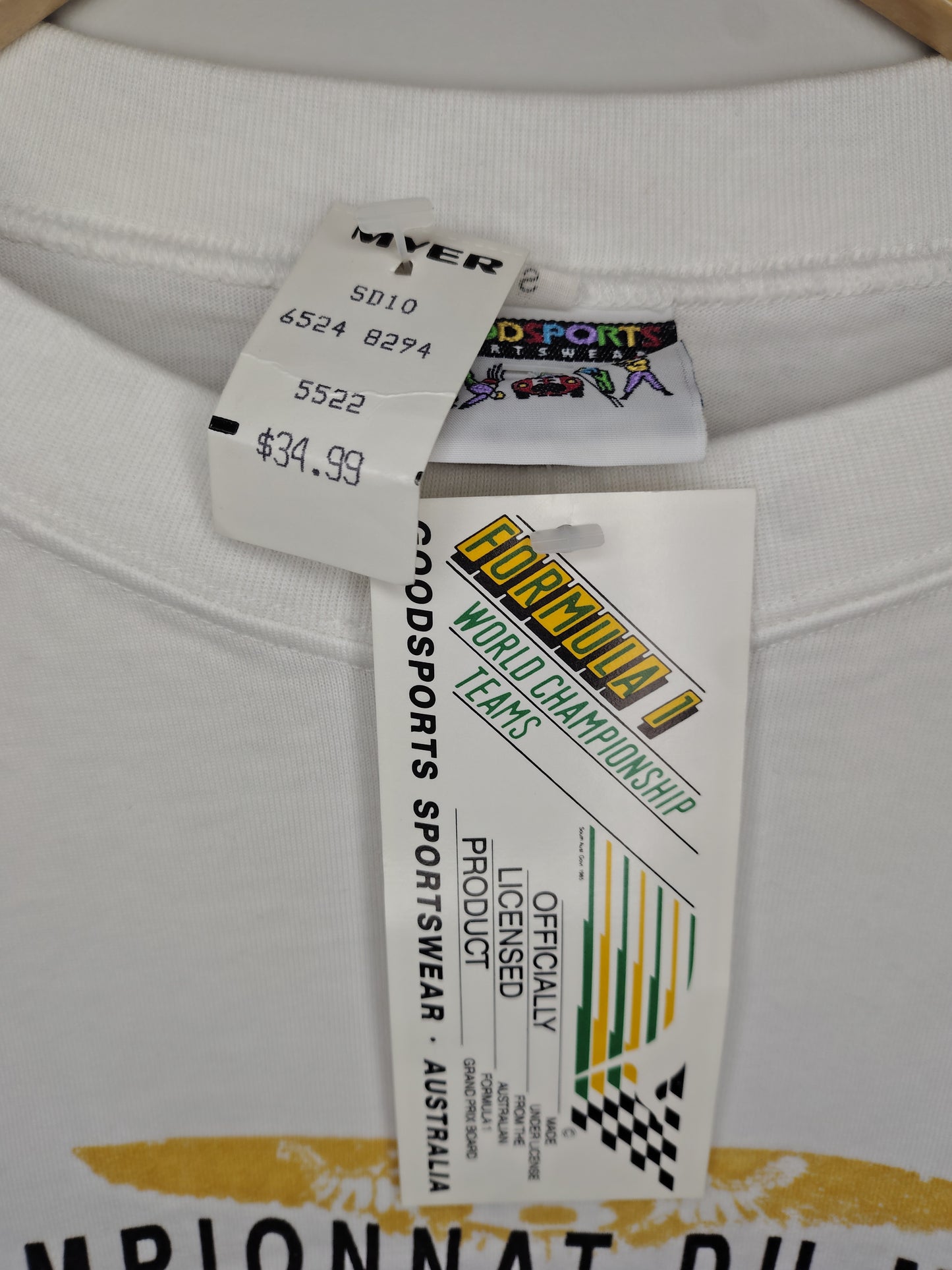 1991 Jim Clark world champion Lotus t-shirt formula 1 F1 grand prix