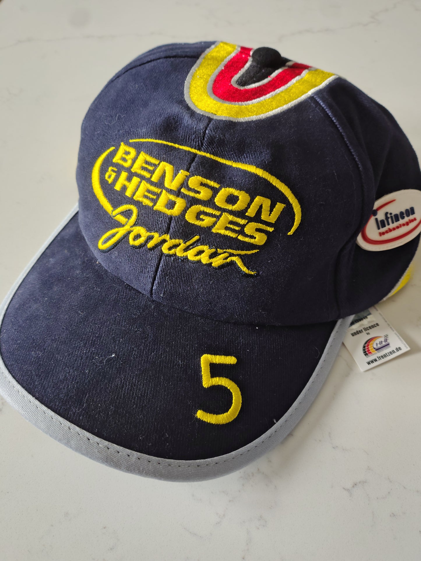 Official Jordan Grand Prix Heinz Harald Frentzen Cap Official Hat EJ10 Eddie B&H HHF