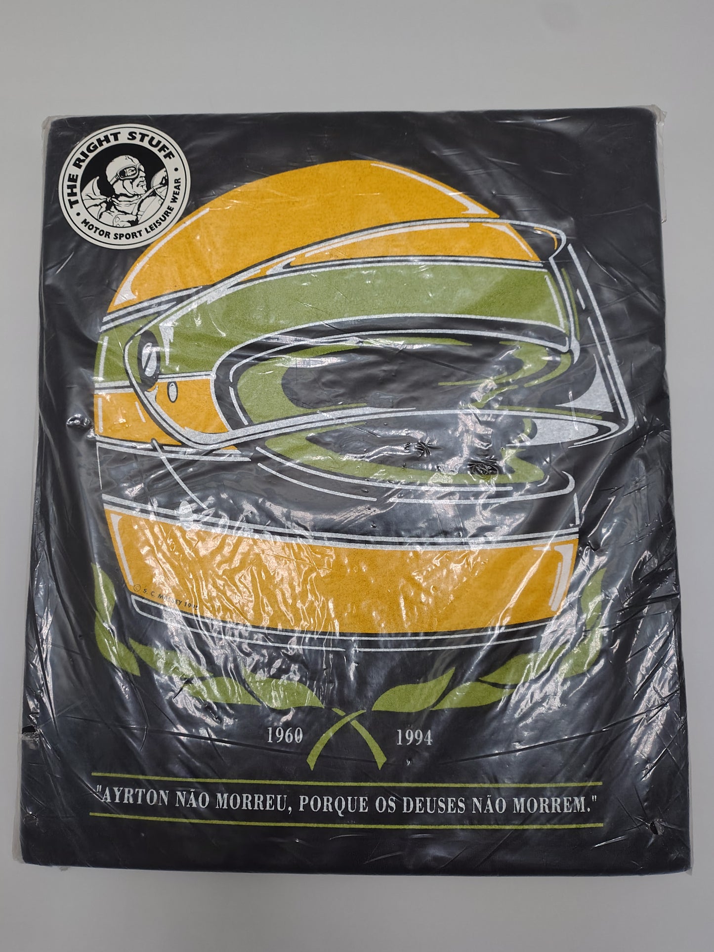 Vintage 1995 Ayrton Senna t-shirt XL Brazil screen print McLaren Lotus Toleman Senninha