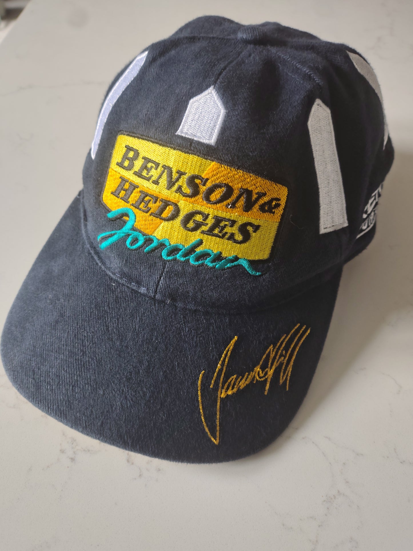 Official Jordan Grand Prix Damon Hill cap hat F1 Benson & hedges