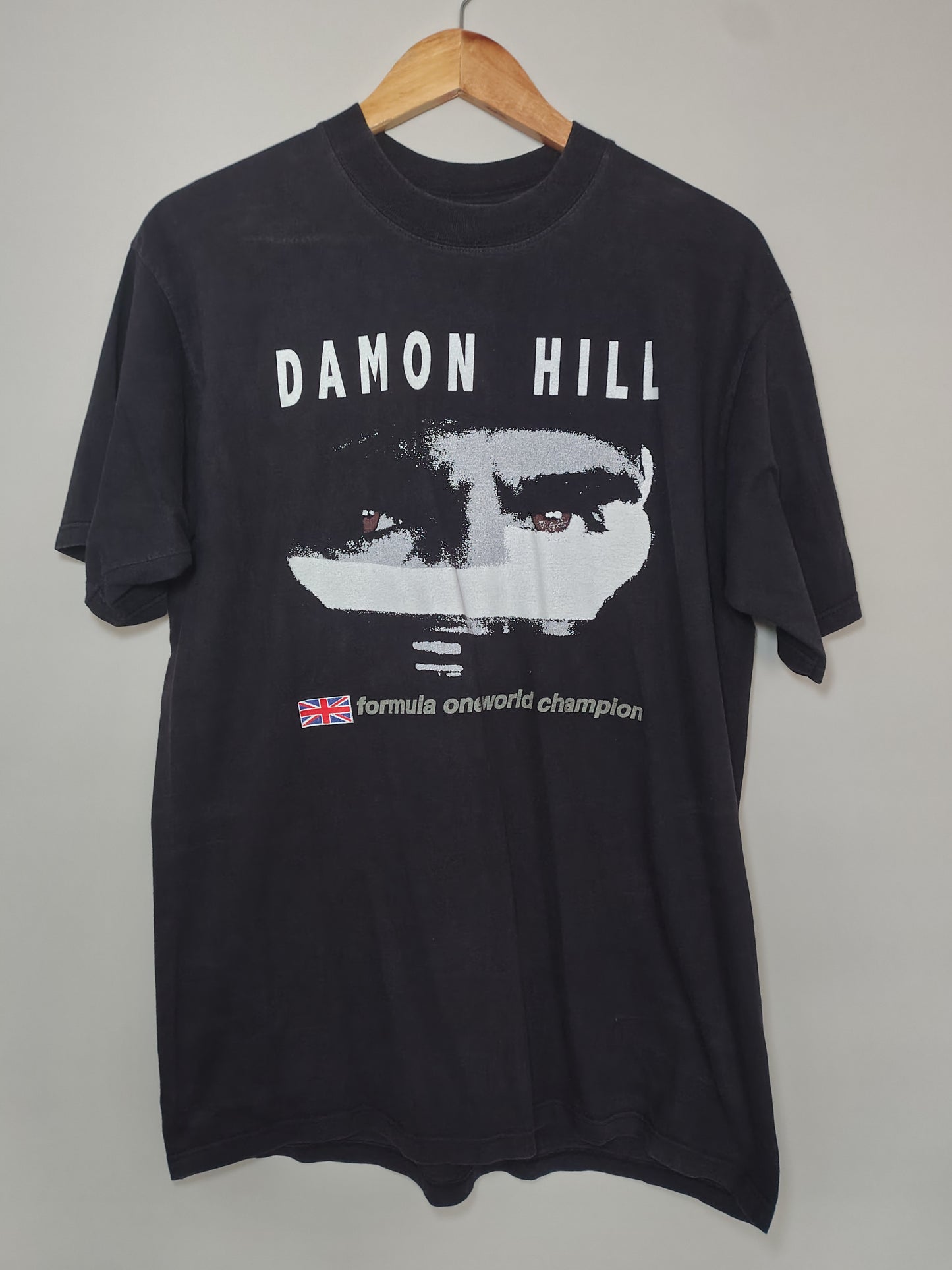 Vintage nineties 90s Damon Hill world champion t-shirt formula one F1 grand prix