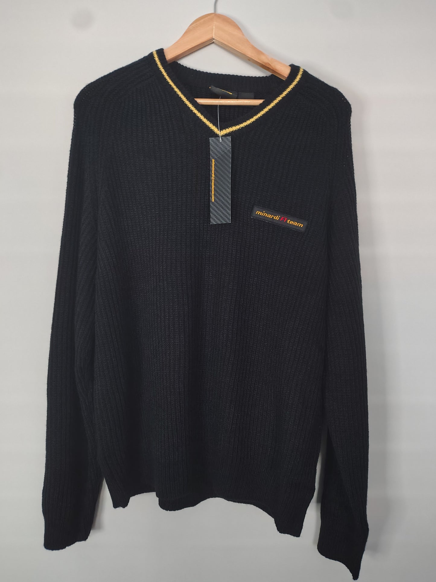 Official Minardi F1 v-neck black sweater