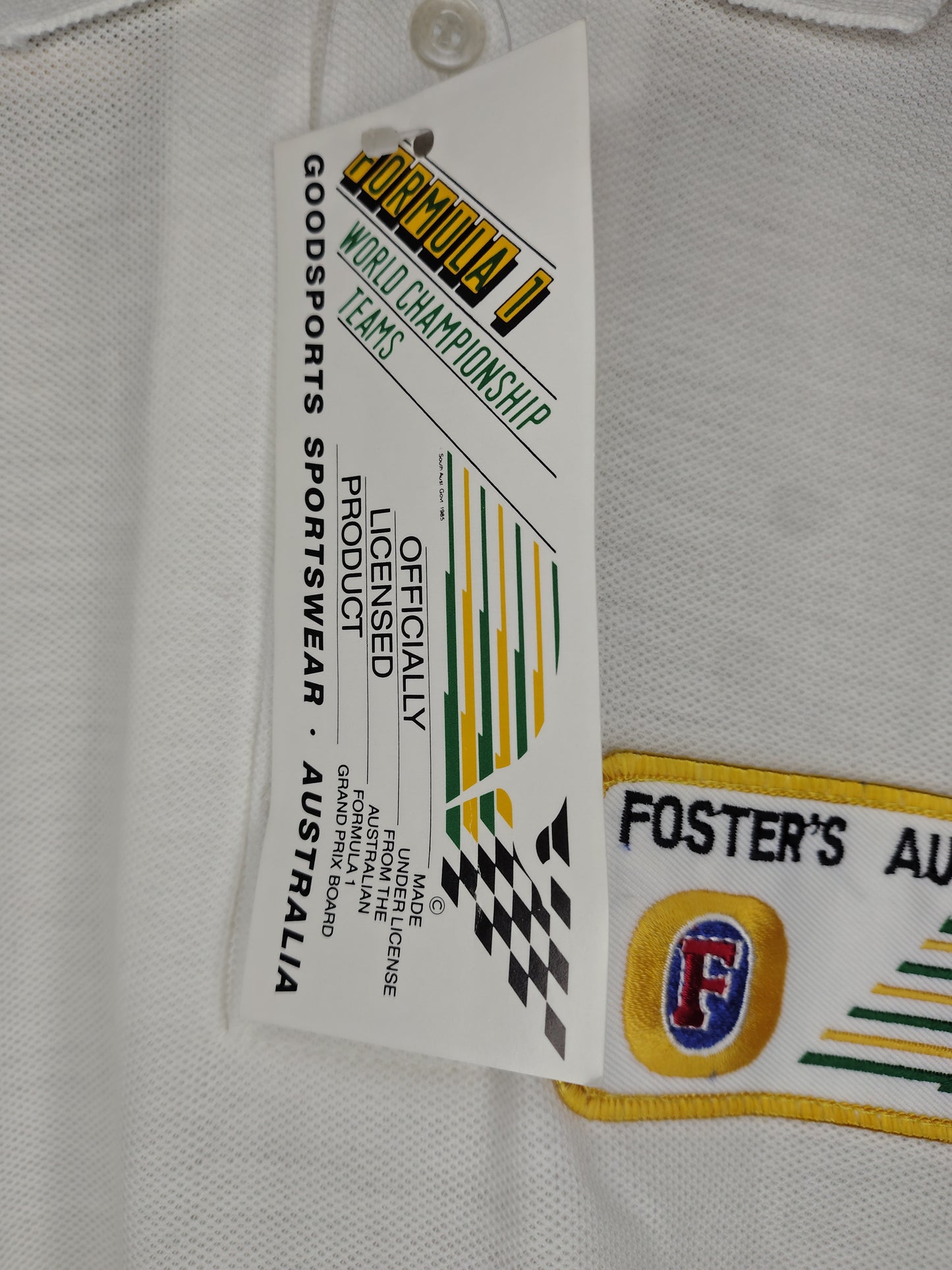 1991 Adelaide grand prix polo shirt deadstock Australian Goodsports fosters F1 formula 1