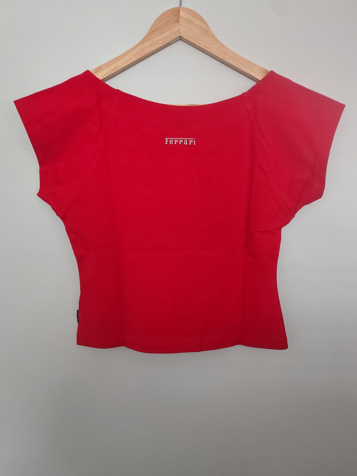 Official Ferrari red ladies t-shirt crop top baby tee BNWT formula one F1 grand prix