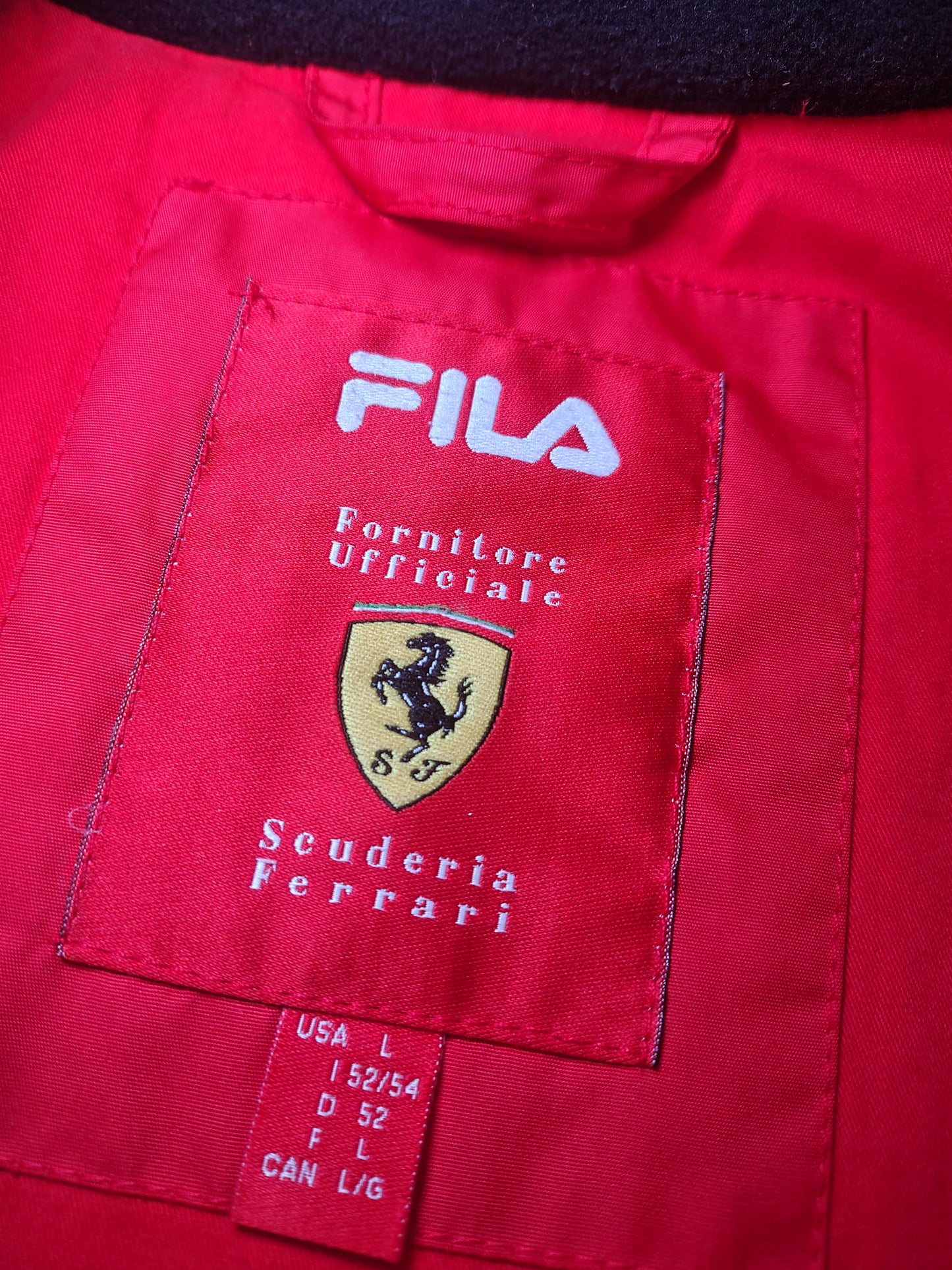 2003 Scuderia Ferrari Fila ribbed gilet Michael Schumacher era Vodafone formula one F1 grand prix body warmer