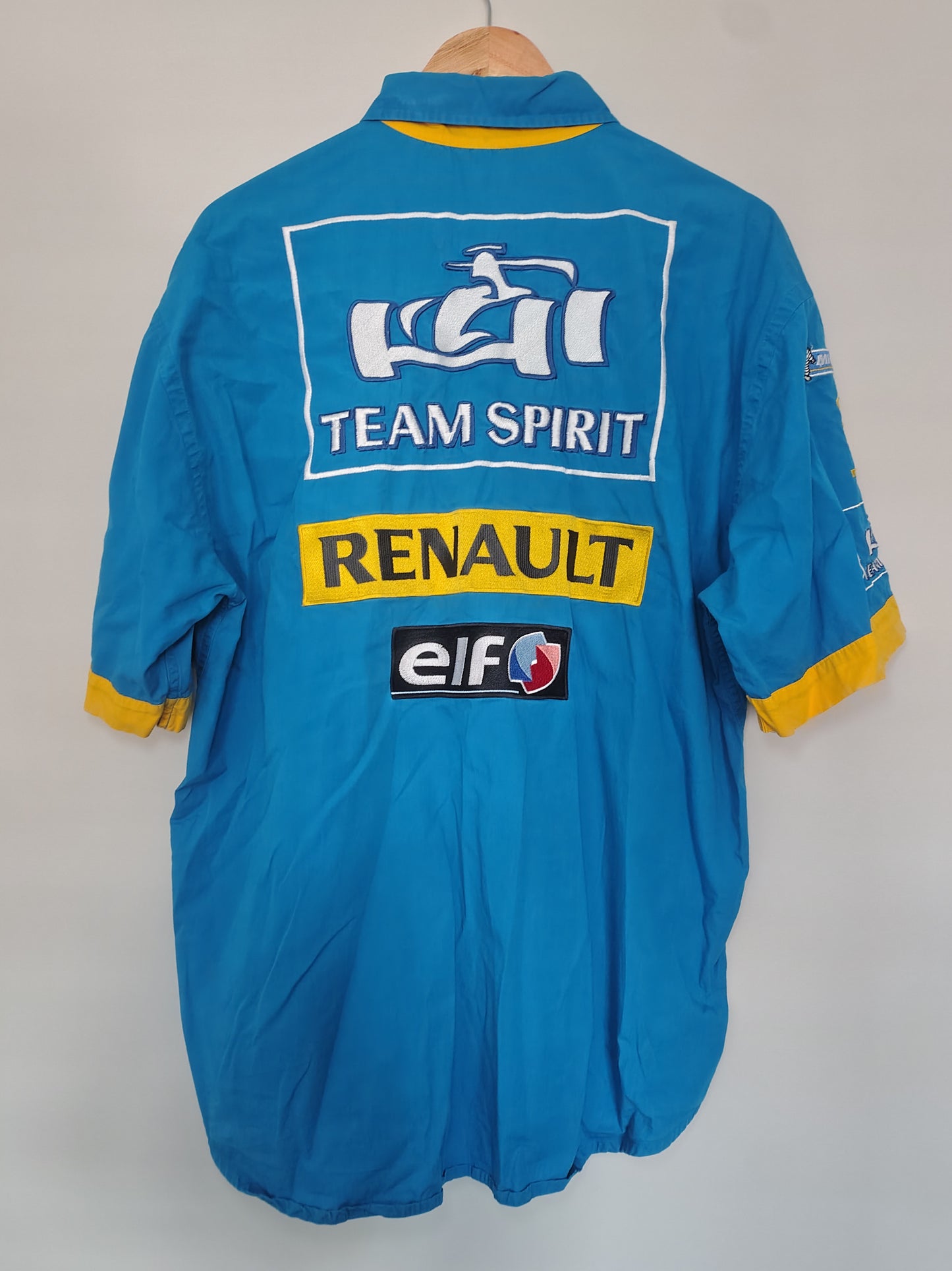 2005 Renault F1 team grid shirt blue yellow formula 1 Fernando Alonso mild seven R25