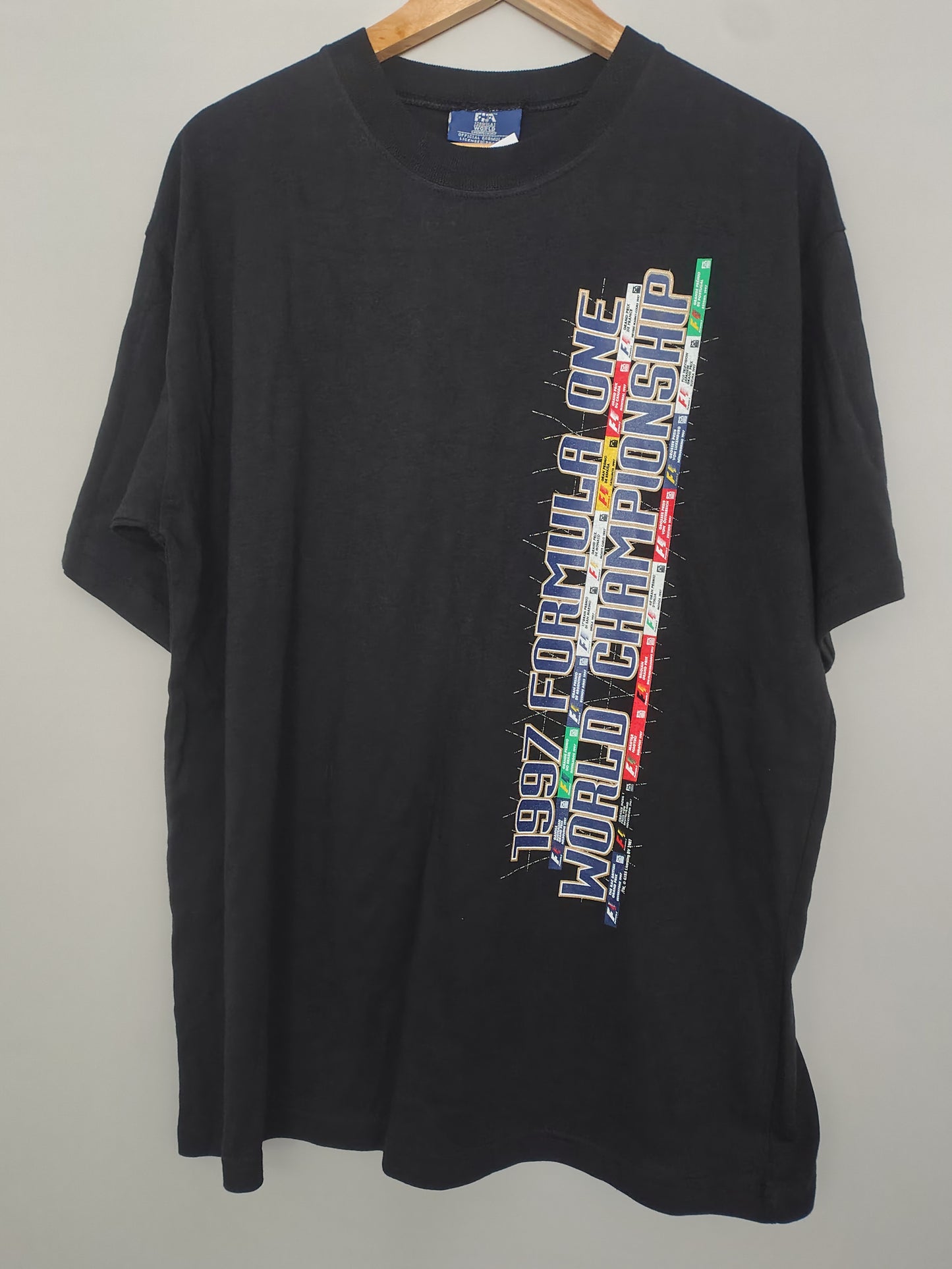 1997 world championship F1 t-shirt black large formula one grand prix