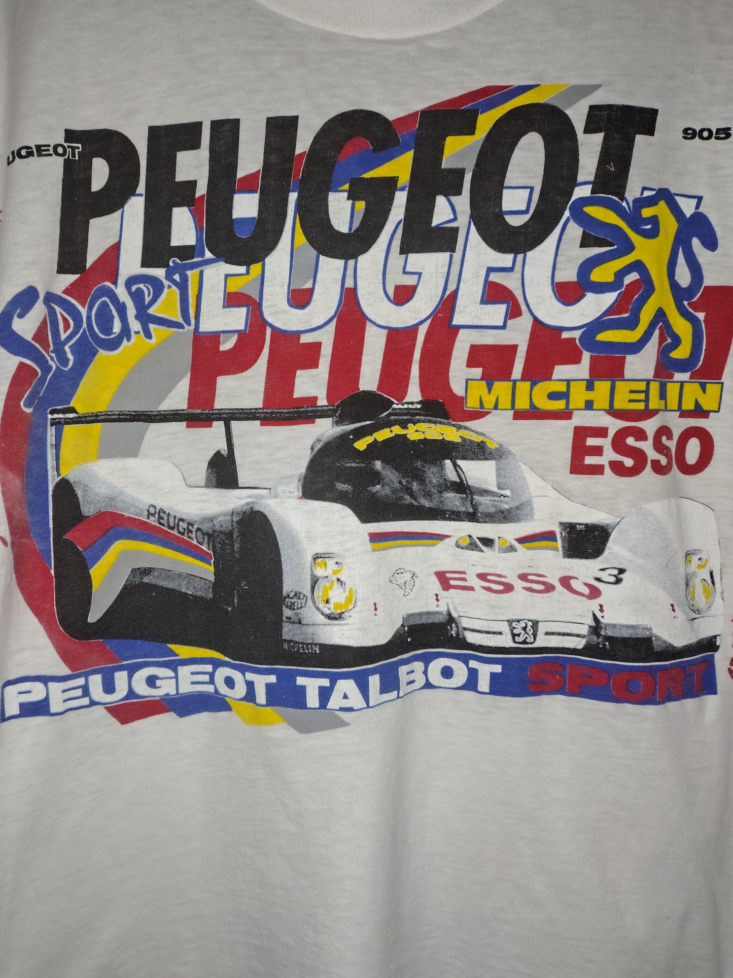 1990s Peugeot Talbot Sport 905 24 hours Le Mans single stitch t-shirt vintage