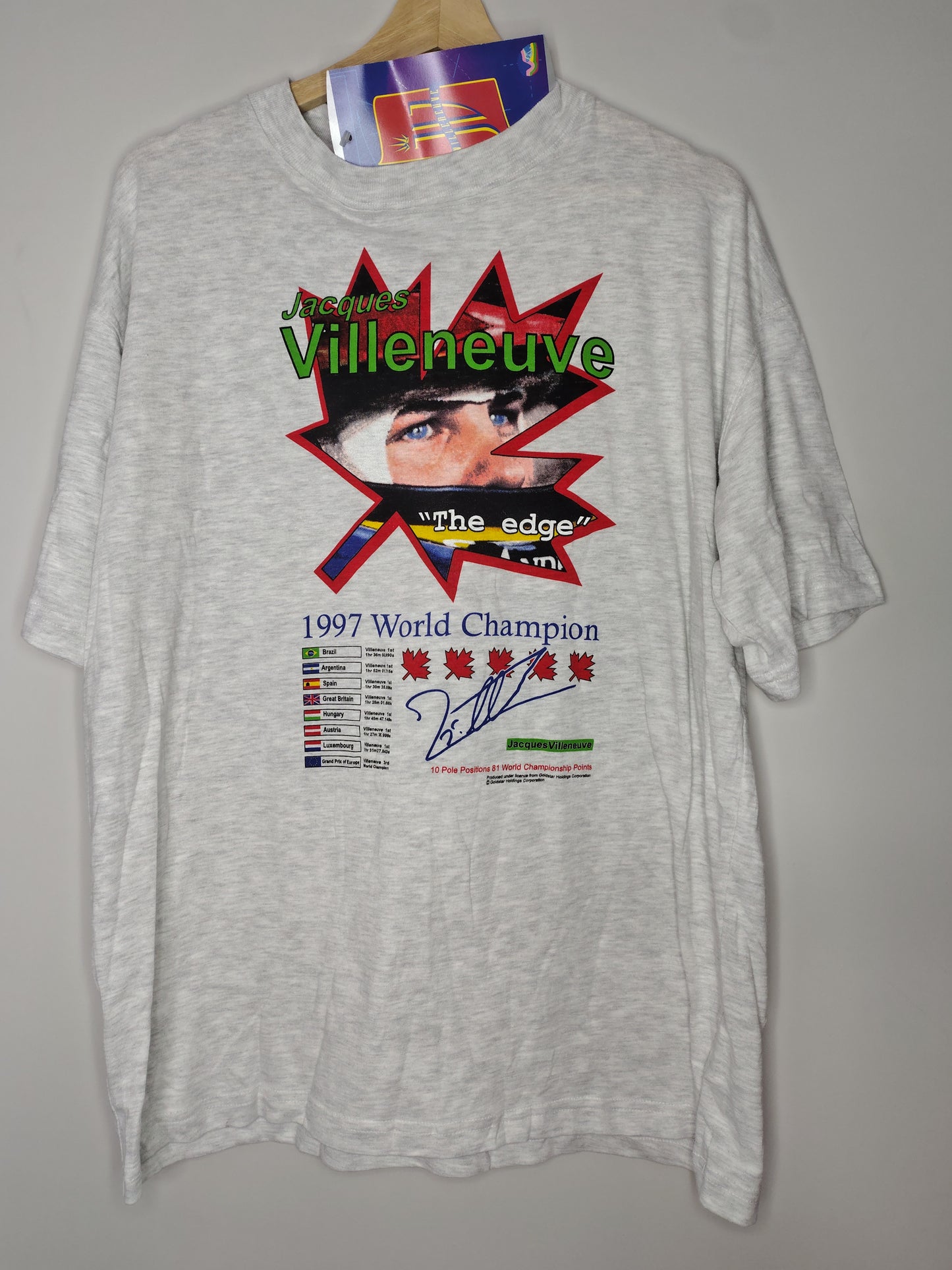 1997 world champion Jacques Villeneuve t-shirt official