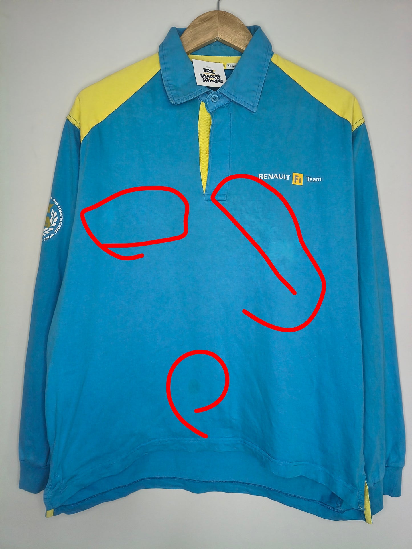 2006 Renault F1 constructors champions long sleeve rugby top Alonso era