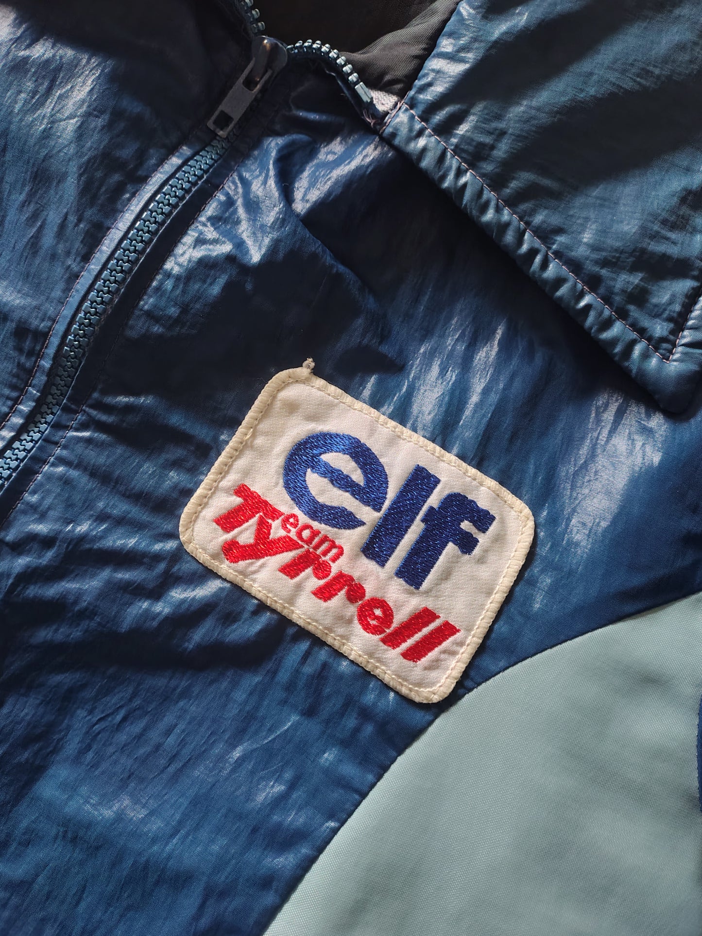 Vintage Tyrrell Elf grand prix Jacket formula 1 F1 P34 circa 1976 6 wheeler Jody Scheckter Ronnie Peterson rare