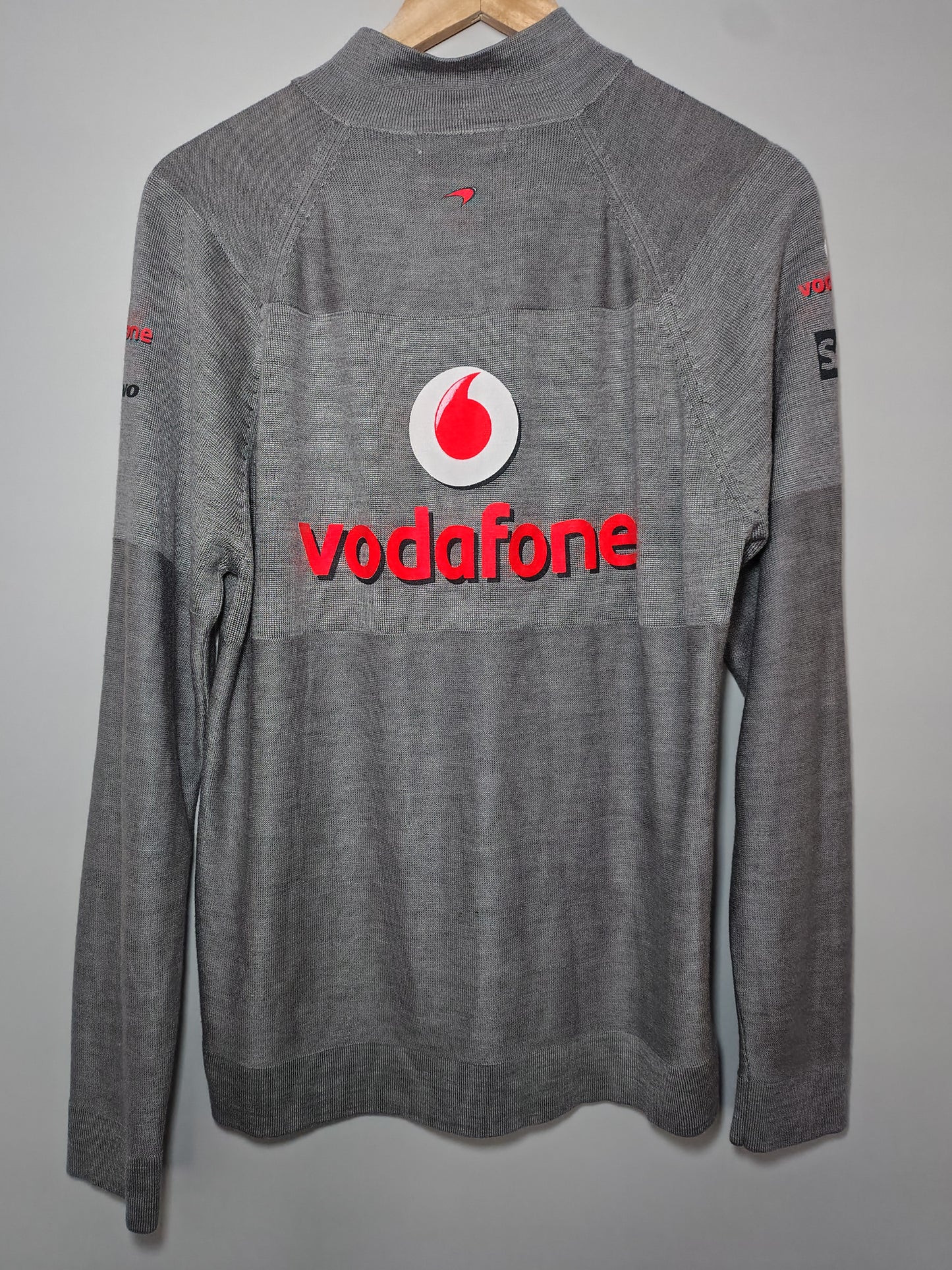 Vodafone McLaren Mercedes 1/4 zip top grey formula 1 F1 grand Prix official
