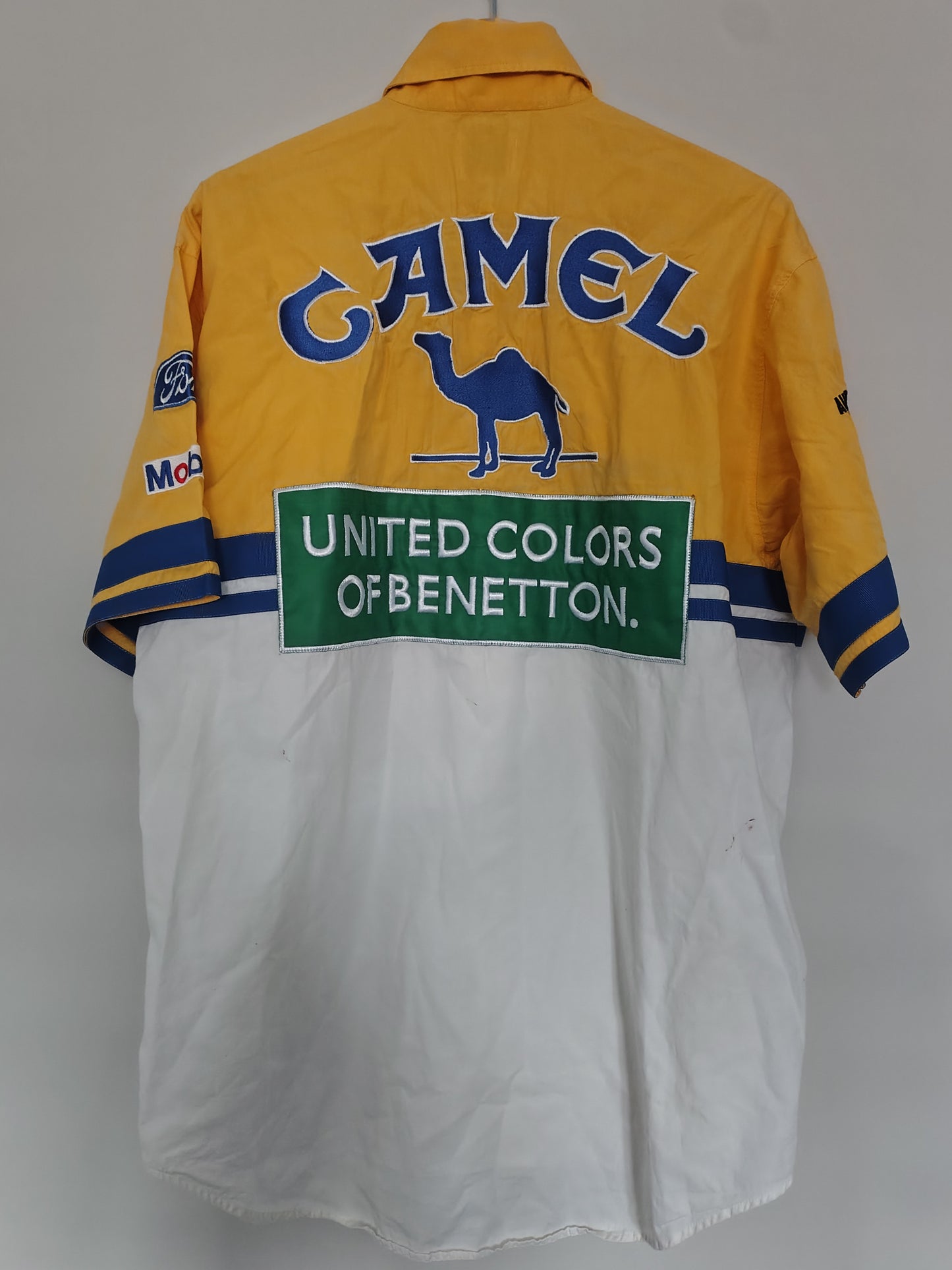 1993 Benetton Ford team crew issue shirt formula one F1 Michael Schumacher B193 grand prix Briatore Camel