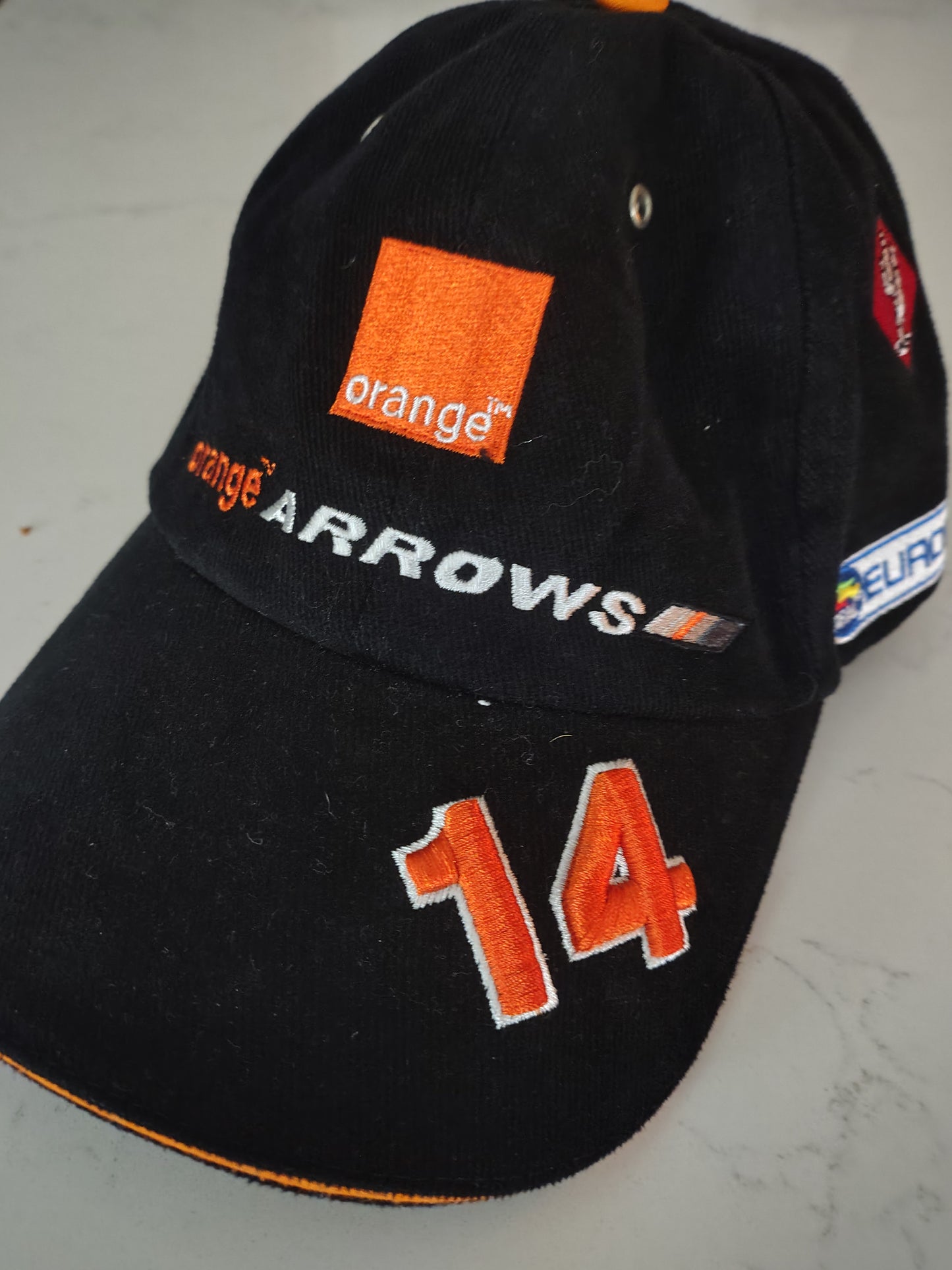 Vintage Jos Verstappen Orange Arrows A22 cap hat 2001