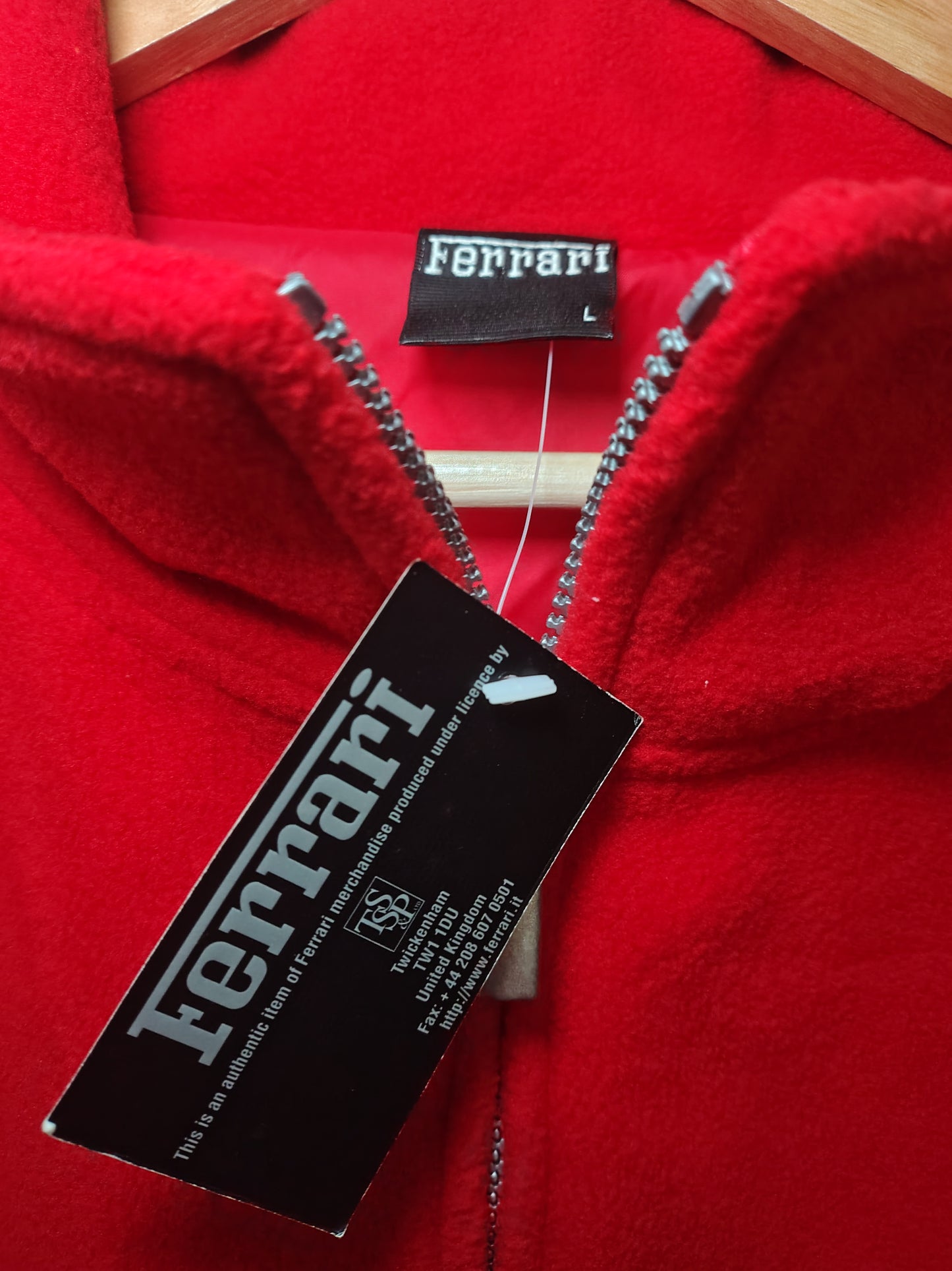 2002 Official Scuderia Ferrari Vodafone full zip grid fleece F1 formula 1 grand Prix Michael Schumacher era Vintage