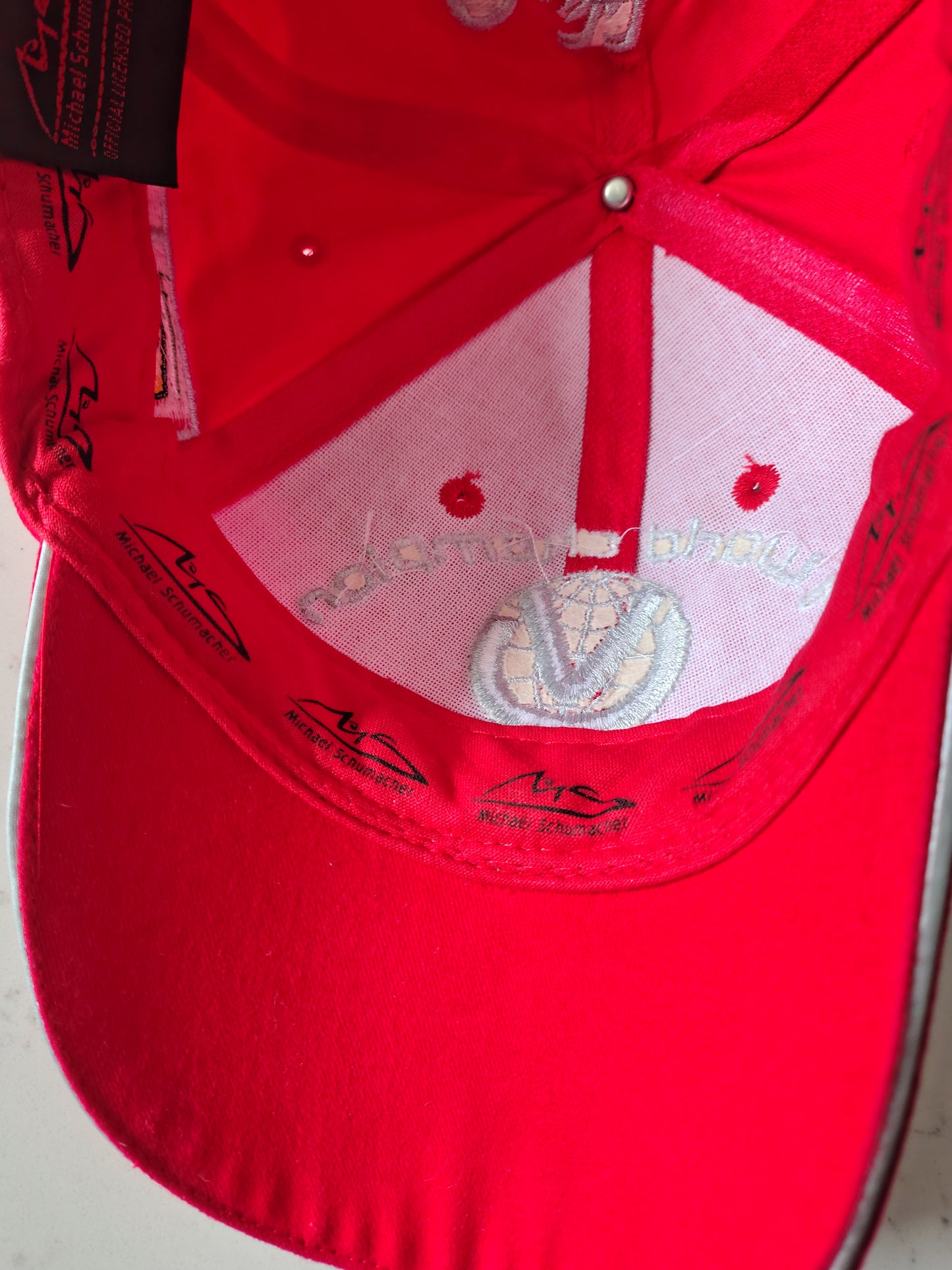 Official Michael Schumacher F1 Ferrari cap hat seven times world champion BNWT circa 2004