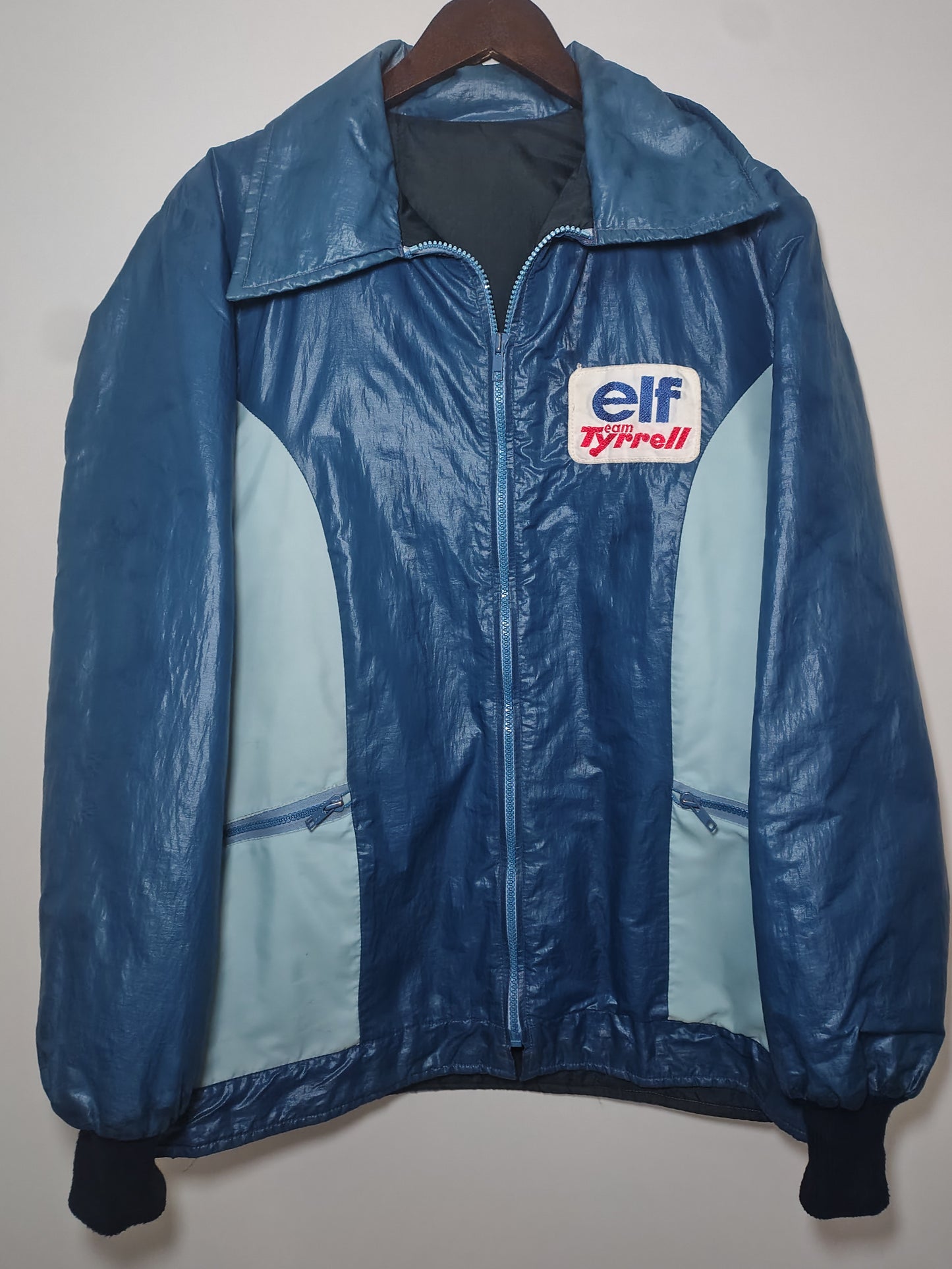 Vintage Tyrrell Elf grand prix Jacket formula 1 F1 P34 circa 1976 6 wheeler Jody Scheckter Ronnie Peterson rare