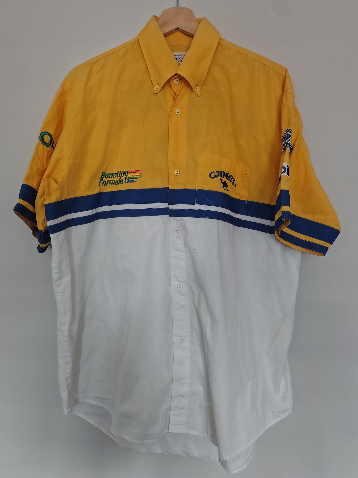 1993 Benetton Ford team crew issue shirt formula one F1 Michael Schumacher B193 grand prix Briatore Camel