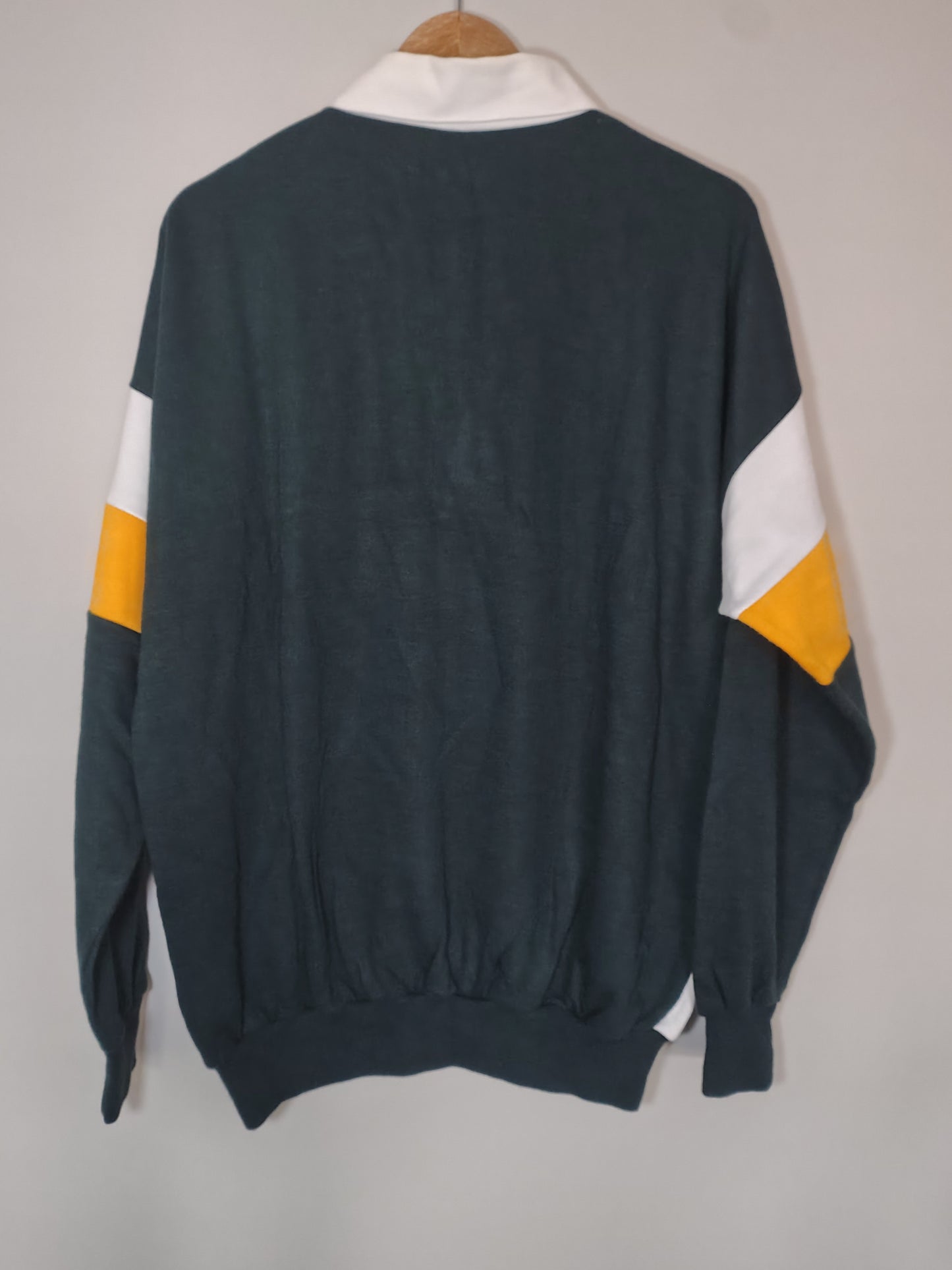 Vintage Jaguar button down sweatshirt British racing green formula one grand Prix F1 LeMans sweater jumper
