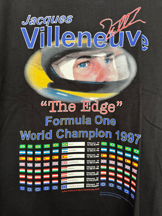 1997 Jacques Villeneuve world Championship t-shirt black medium Williams BAR