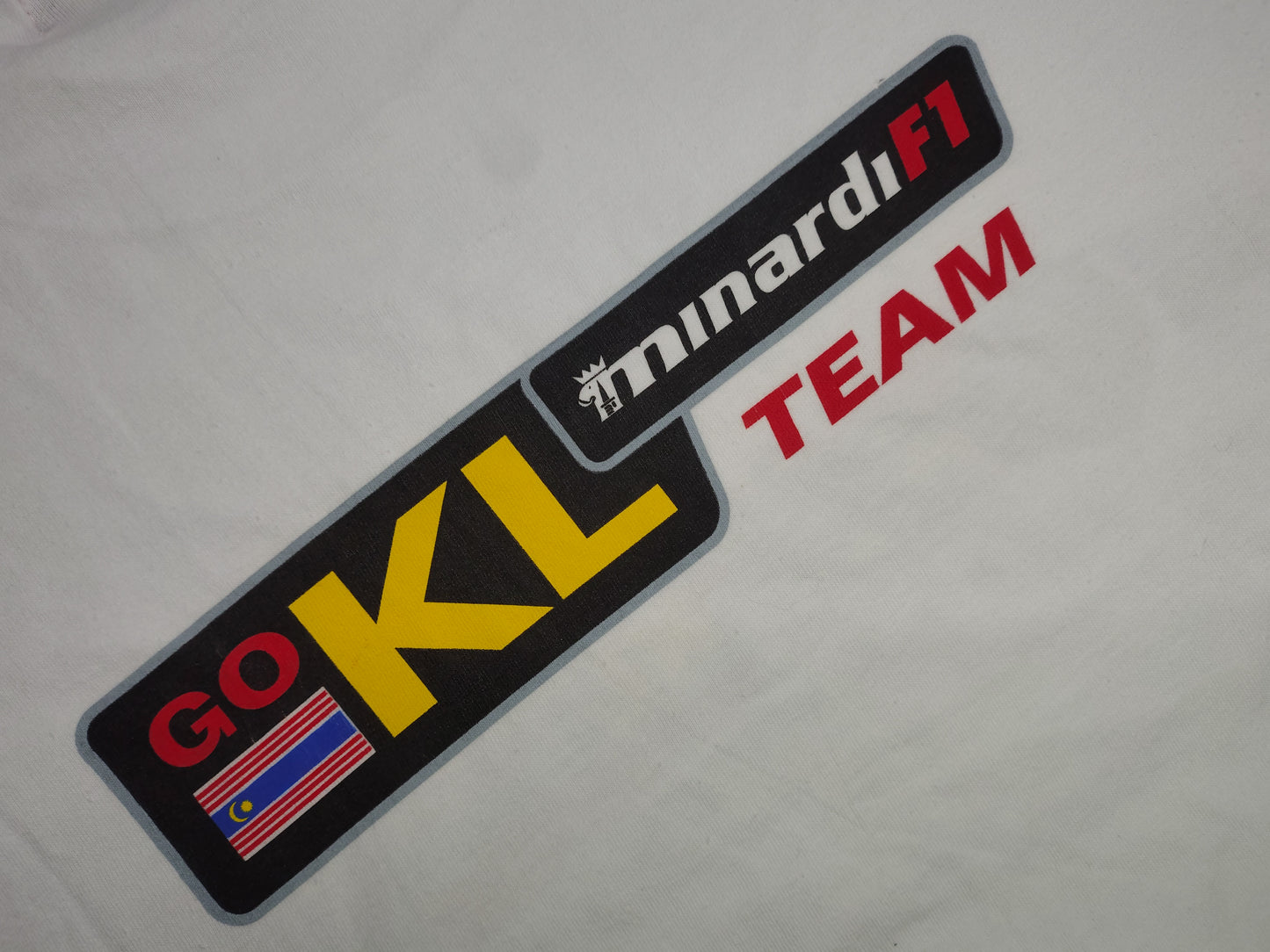 2002 KL Minardi Asiatech PS02 official team t-shirt Asiatech Mark Webber era front & back print vintage F1