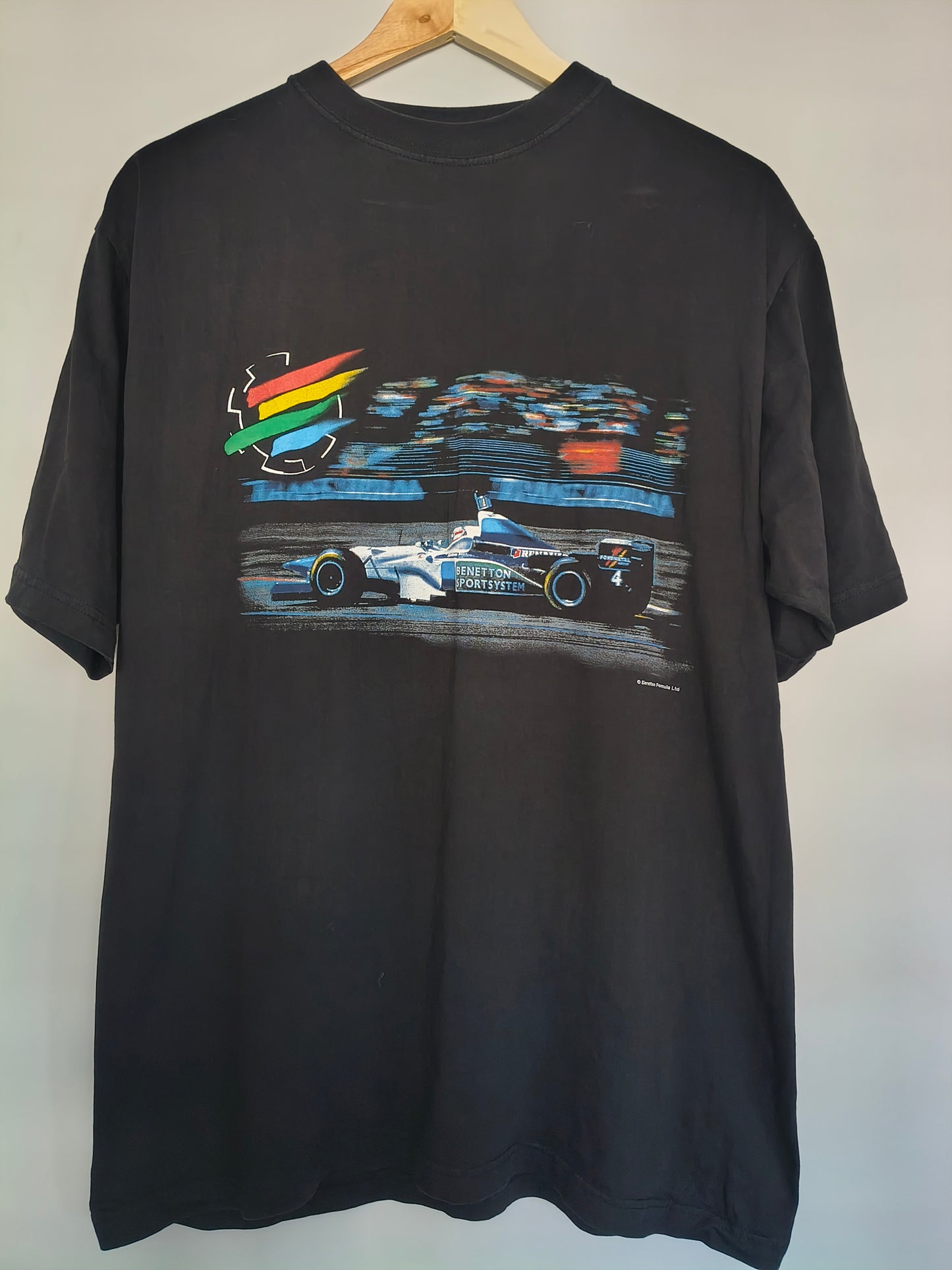 1996 Benetton Formula B196 t-shirt official Renault Jean Alesi Gerhard Berger era vintage F1