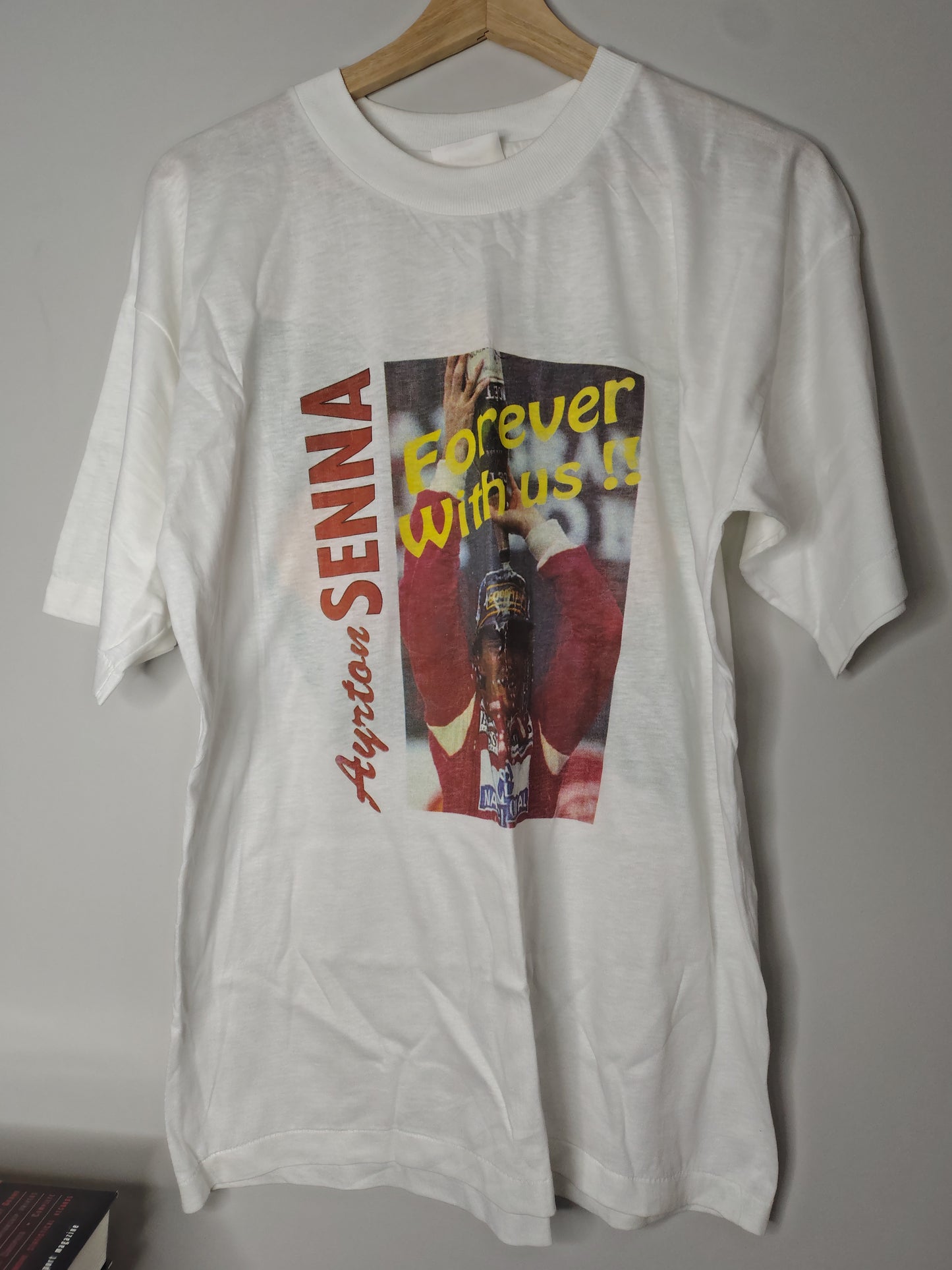 Vintage Ayrton Senna tribute single stitch t-shirt screen print Brazil vintage F1