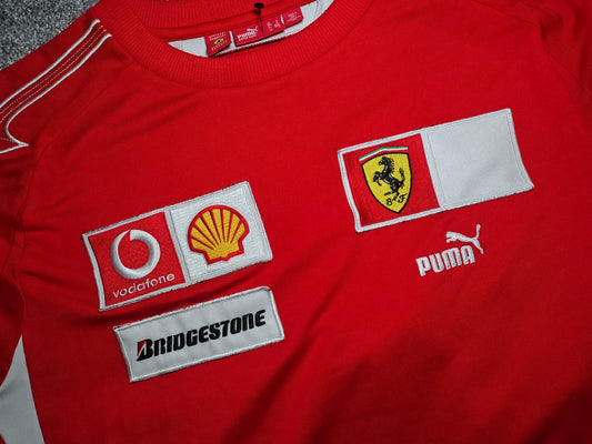 2005 Ferrari Puma longsleeve top sweatshirt jumper Michael Schumacher era Vodafone formula one F1 grand prix