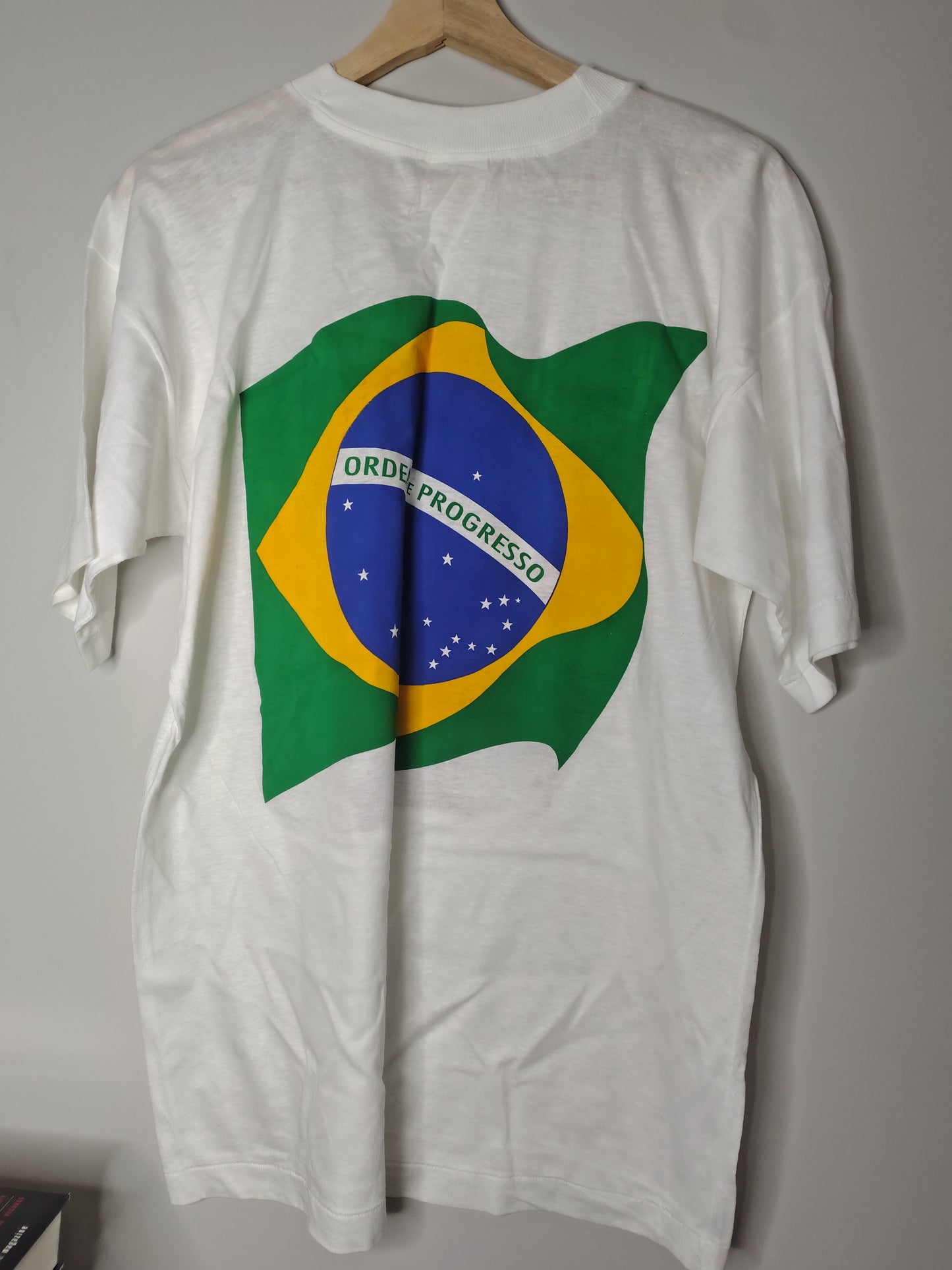 Vintage Ayrton Senna tribute single stitch t-shirt screen print Brazil vintage F1