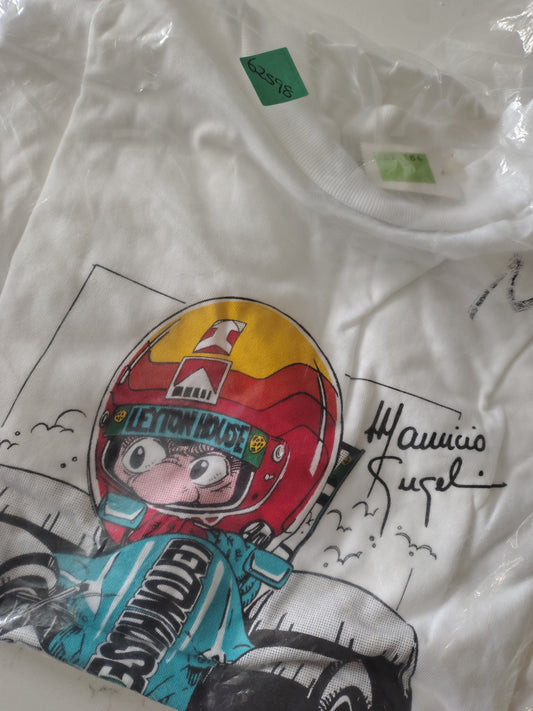 Official Leyton House Maurício Gugelmin t-shirt white medium made in Britain circa 1990