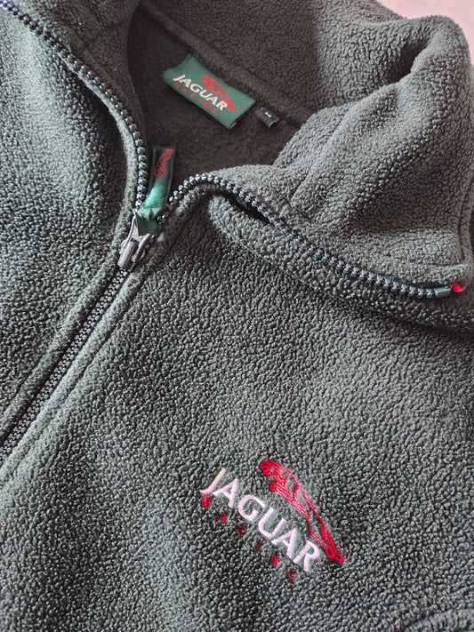 Official Jaguar racing team ladies cropped green fleece