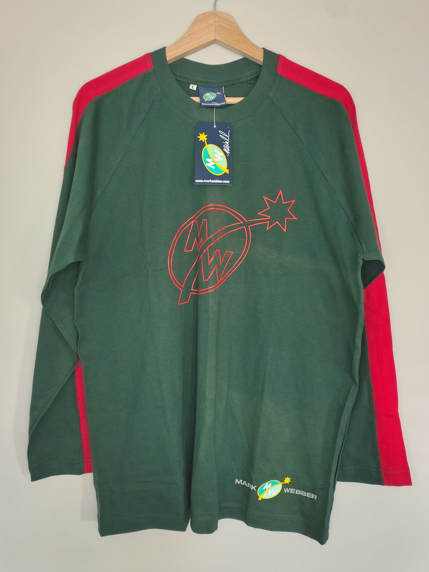 Official Mark Webber long sleeve t-shirt green large