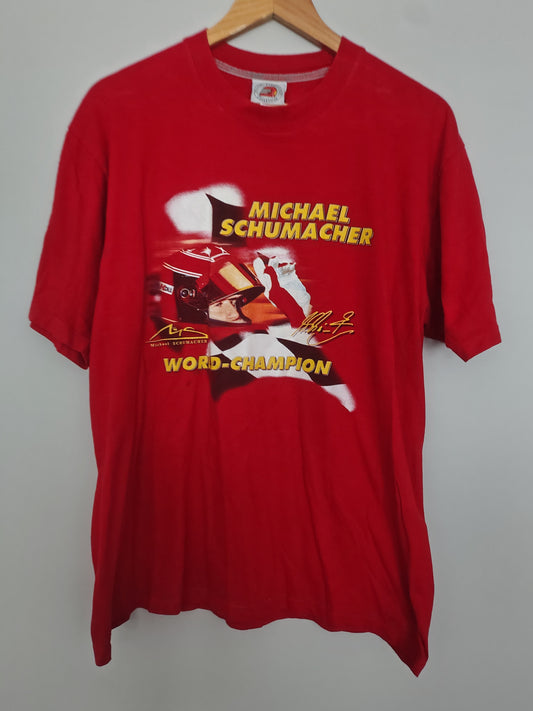 Official Michael Schumacher world champion t-shirt red large Ferrari F1 formula one grand Prix