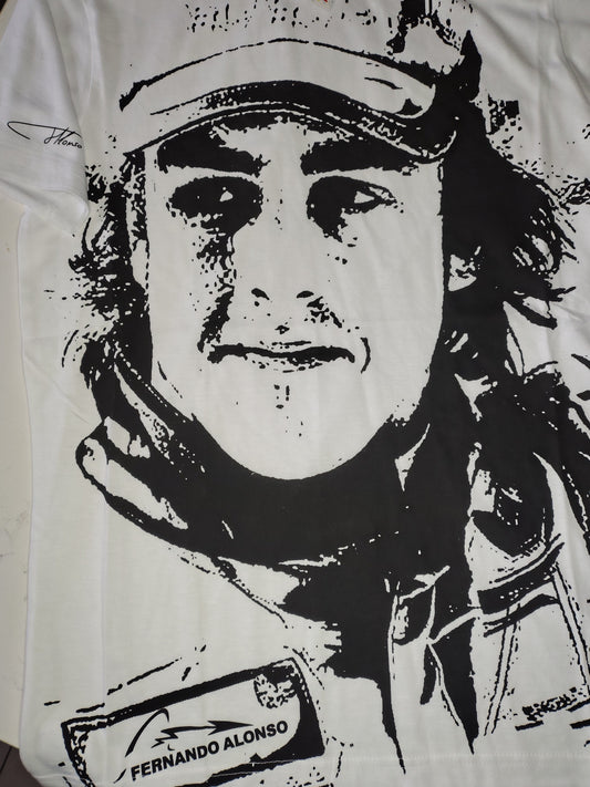 2005/06 Fernando Alonso Renault t-shirt white circa F1 formula one official XXL