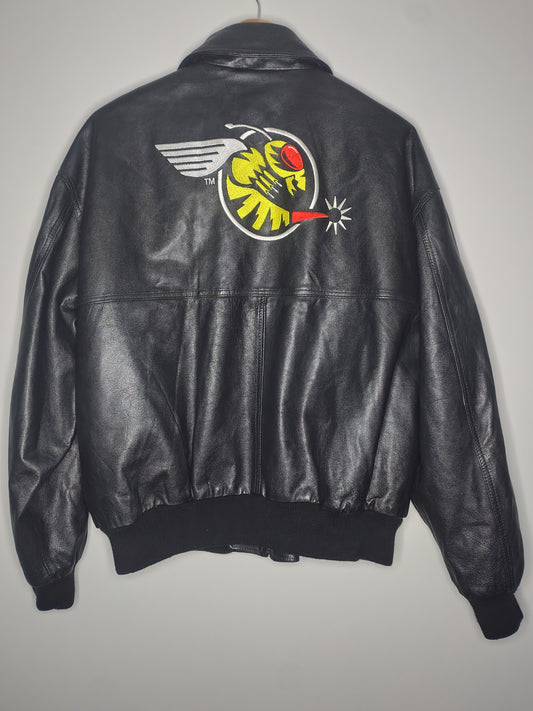 1998 Jordan Grand prix Buzzin Hornets leather jacket official F1 Heinz-Harald Frentzen Eddie Damon Hill 198 Mugen Honda Ralf Schumacher Spa