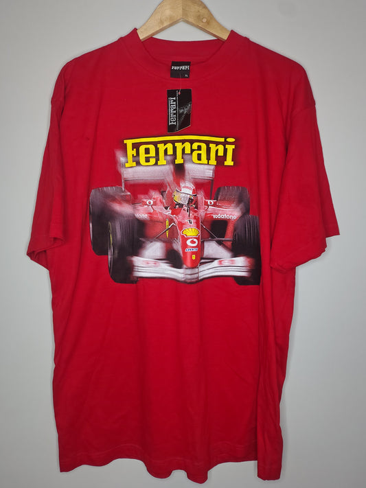 Official Ferrari t-shirt print Schumacher era deadstock with tags formula 1 F1