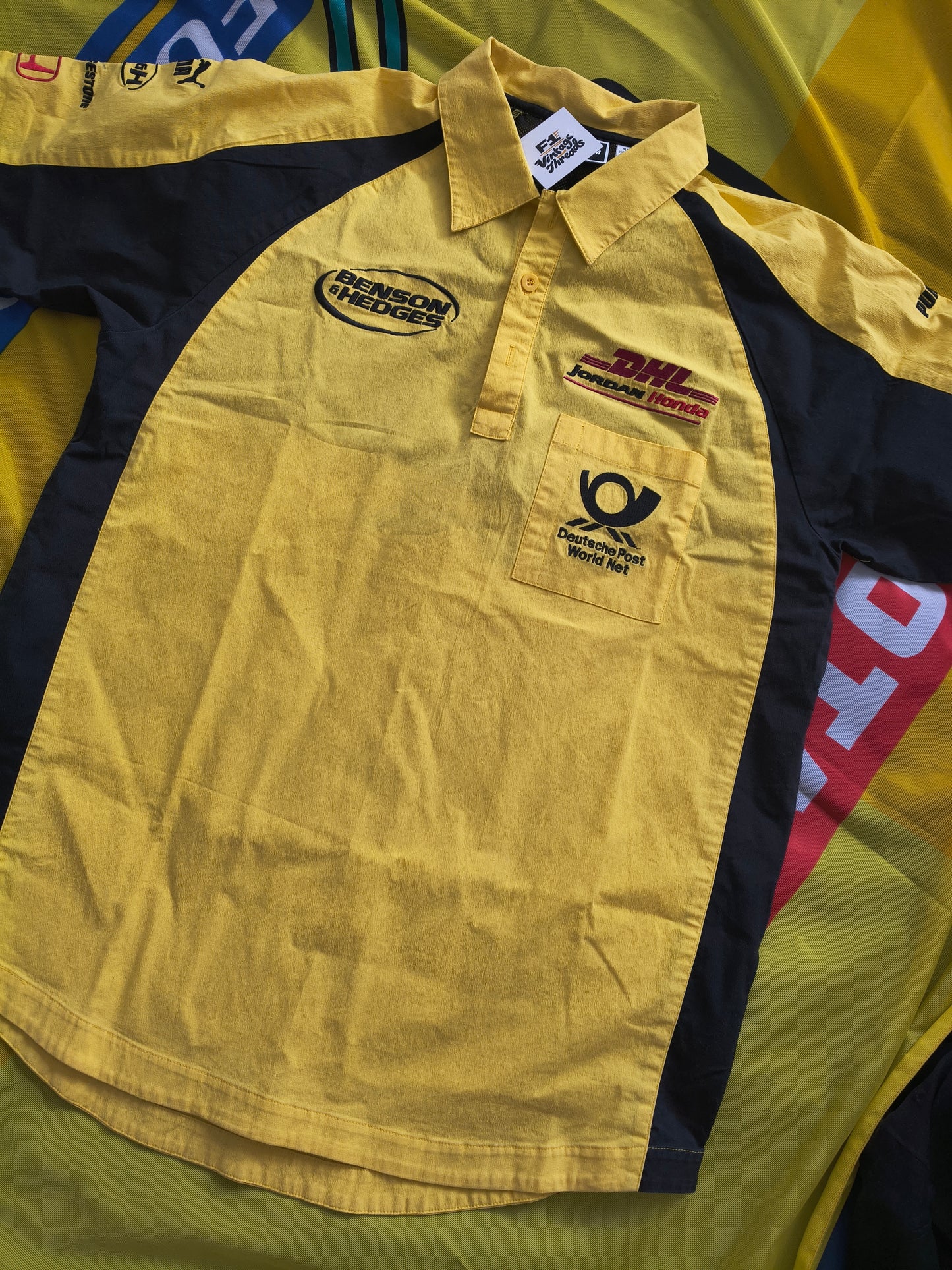 Official DHL Jordan Honda team polo shirt by Puma vintage F1