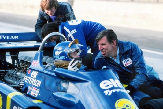 Vintage Tyrrell Elf grand prix Jacket formula 1 F1 P34 circa 1976 6 wheeler Jody Scheckter Ronnie Peterson rare